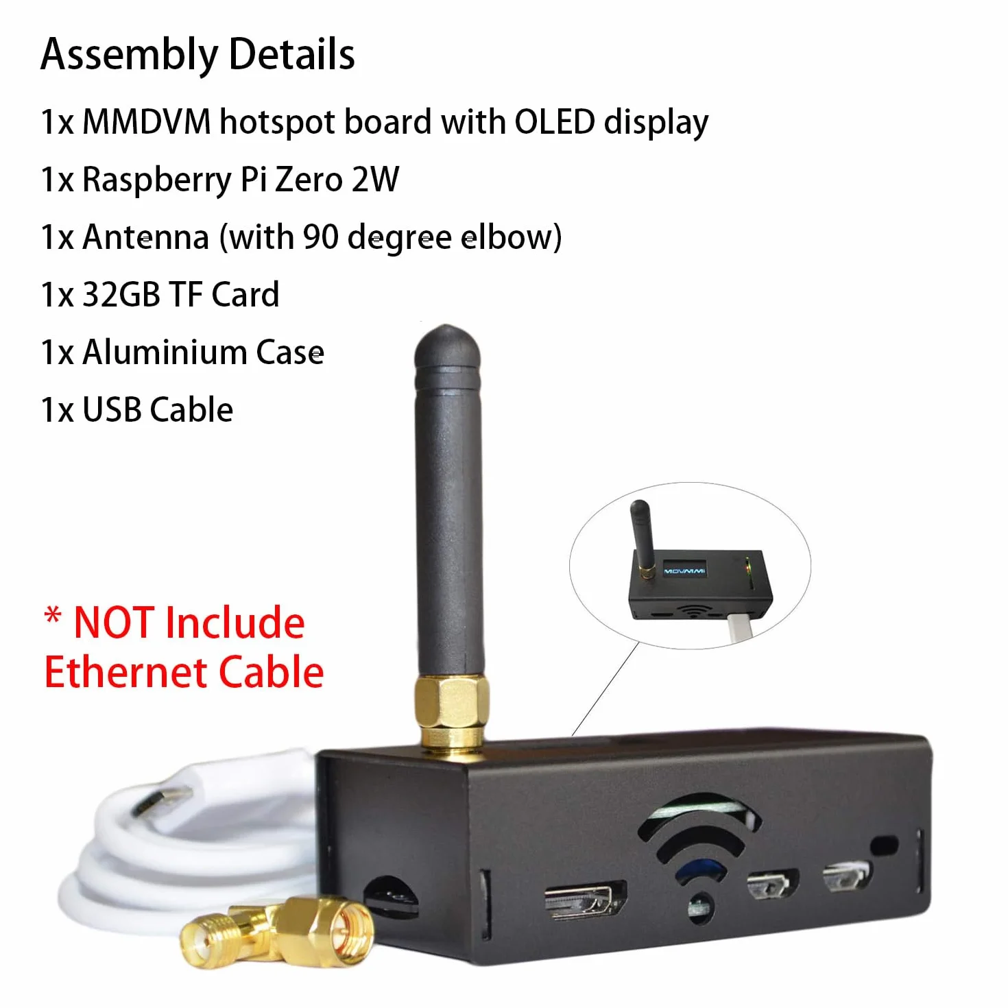 AURSINC 2025 V1.5.2 Hotspot MMDVM Stazione Radio WiFi Modem Vocale Digitale Integrato con Raspberry Pi Zero 2W, Supporta C4FM YSF POCSAG NXDN DSTAR P25 DMR, Pi-Star/WPSD