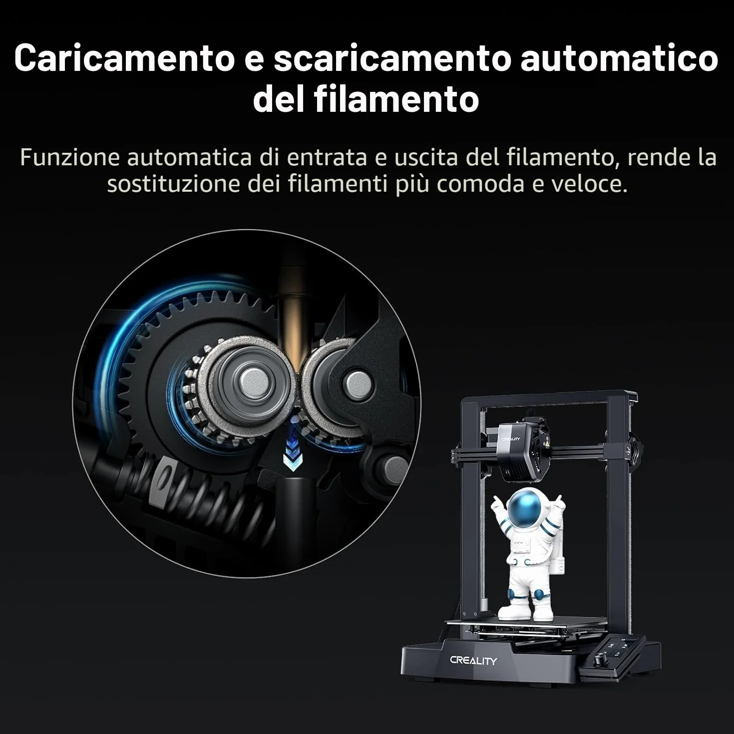 Creality Ender-3 V3 SE - Stampante 3D per principianti con livellamento automatico, estrusore Sprite Direct 250 mm/s, velocità di stampa 220 × 220 × 250 mm