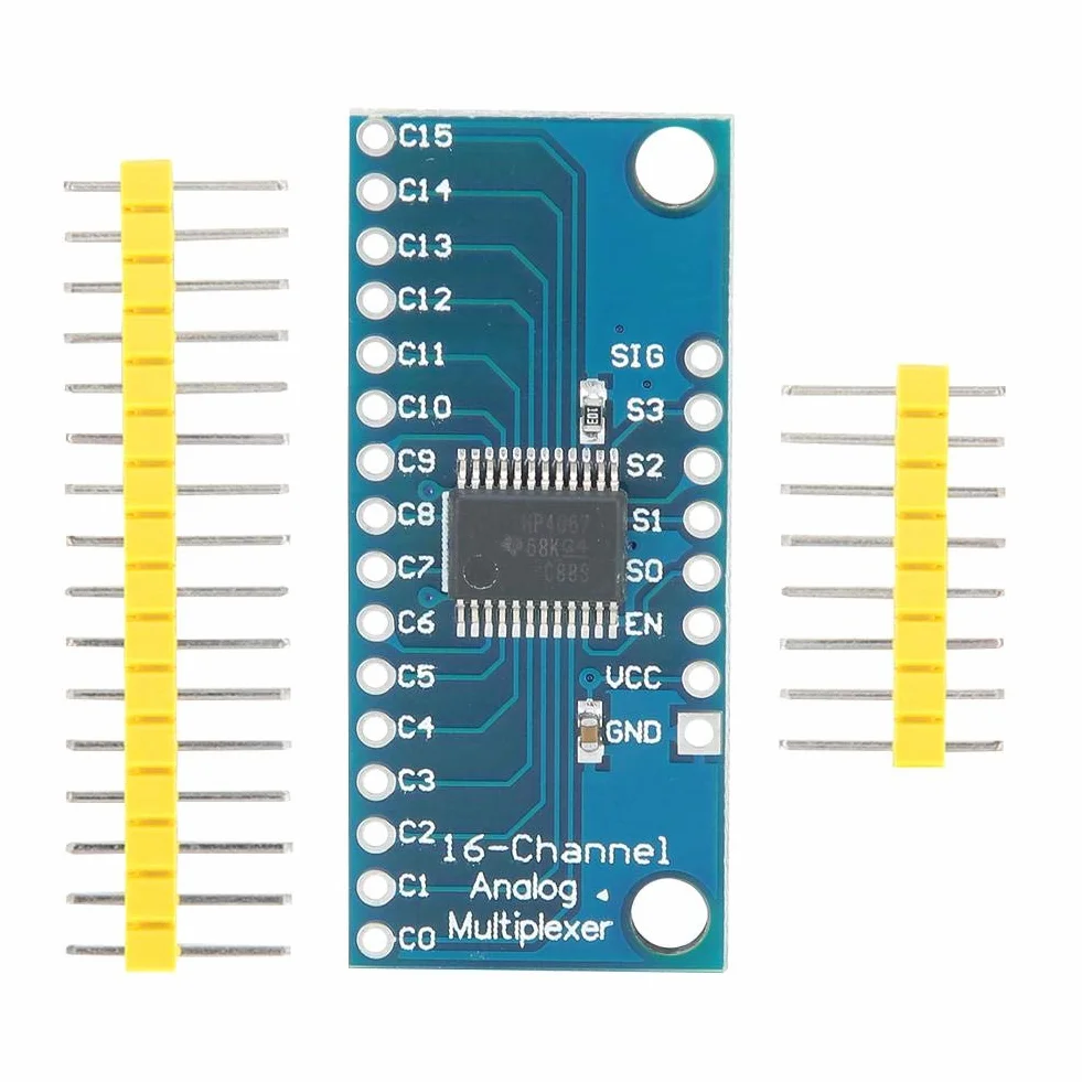 10 Pezzi CD74HC4067 Multiplexer Digitale analogico a 16 canali, CMOS Analogico Digitale ad Alta velocità Multiplexer Modulo Scheda di sblocco per Arduino