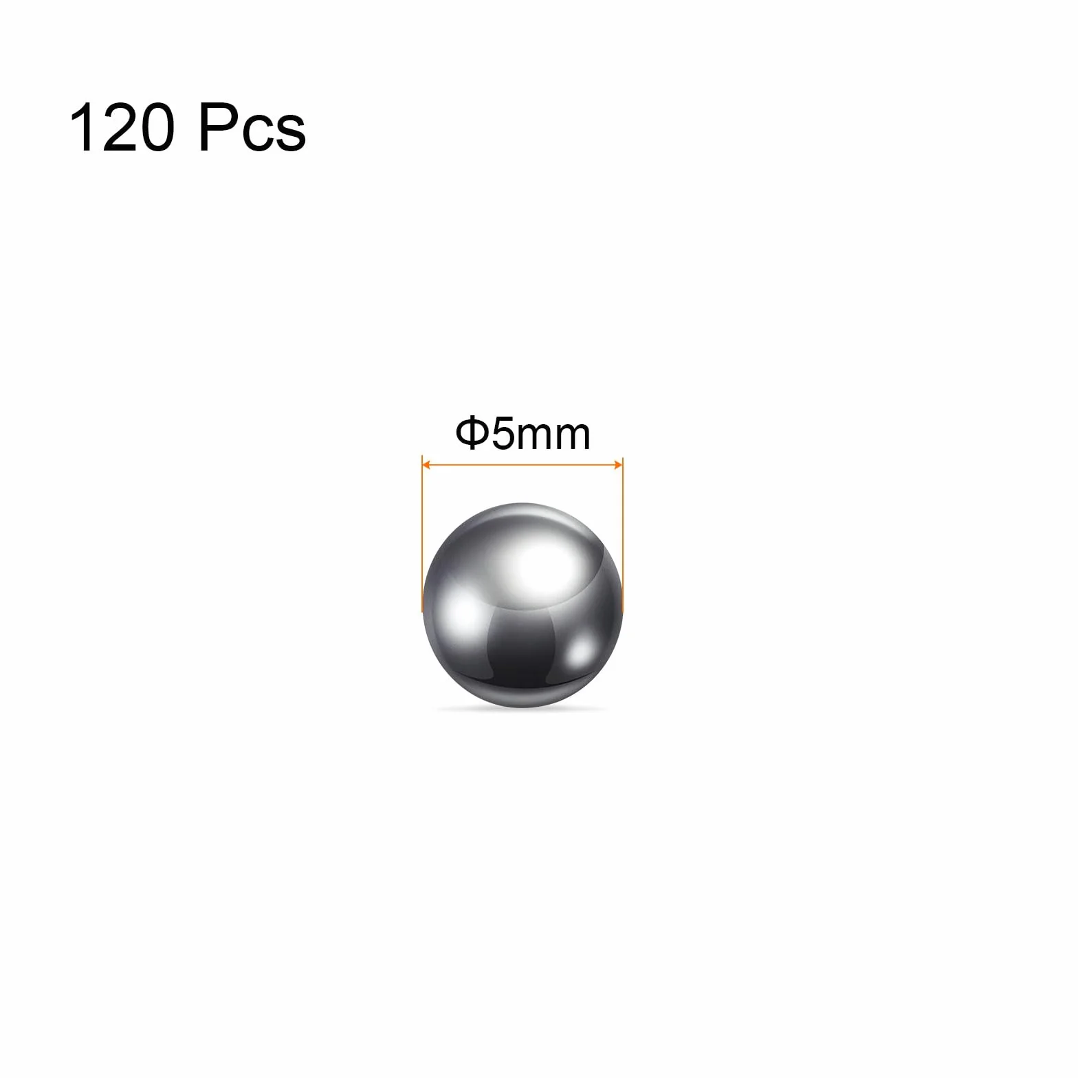 QUARKZMAN 120pz Precisione Sfere 5mm Diametro 316L Metallico di Precisione Cuscinetto a Sfera Inossidabile Acciaio Sfere per Cuscinetti