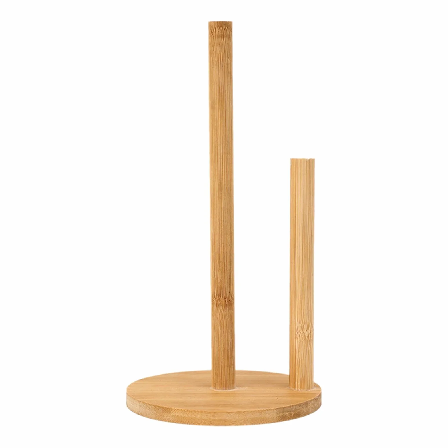 Supporto Per Rotolo Di Carta Assorbente In Bambùs, Porta Rotolo Di Carta Assorbente In Legno Da Cucina, Portarotolo Da Banco Con Base Antiscivolo, Per Pellicola Salvafreschezza, Straccio(B)