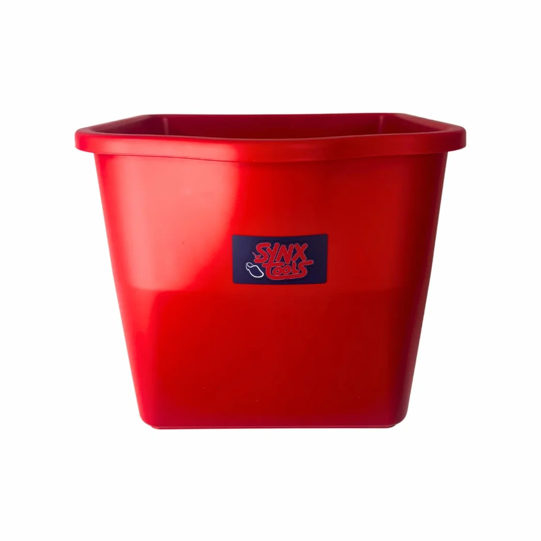 Secchio per mocio e carrello da lavoro rosso 15 litri -pulizia