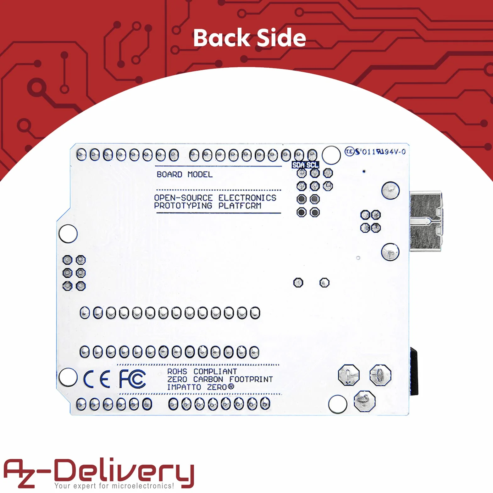 AZDelivery Scheda Microcontrollore AZ-ATmega328DIP-Board typ2 ATmega328P 16U2 con Cavo USB, E-Book incluso!