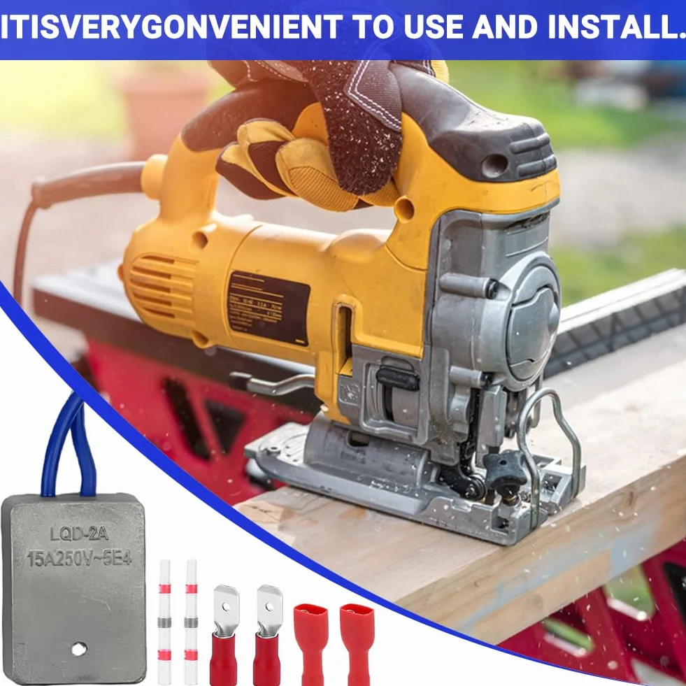 Softstart modulo 230 V, set di limitatori di corrente di avviamento dolce, 15 A, 230 V, avvio delicato con set di insallazione, resistenza all'avviamento Soft Start per utensili elettrici come sega
