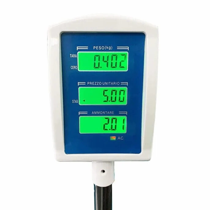 Bilancia Elettronica Digitale da Banco 40 kg 200 gr, Sensibilità 2 gr, Display LCD, Funzione Tara, Piatto Acciaio