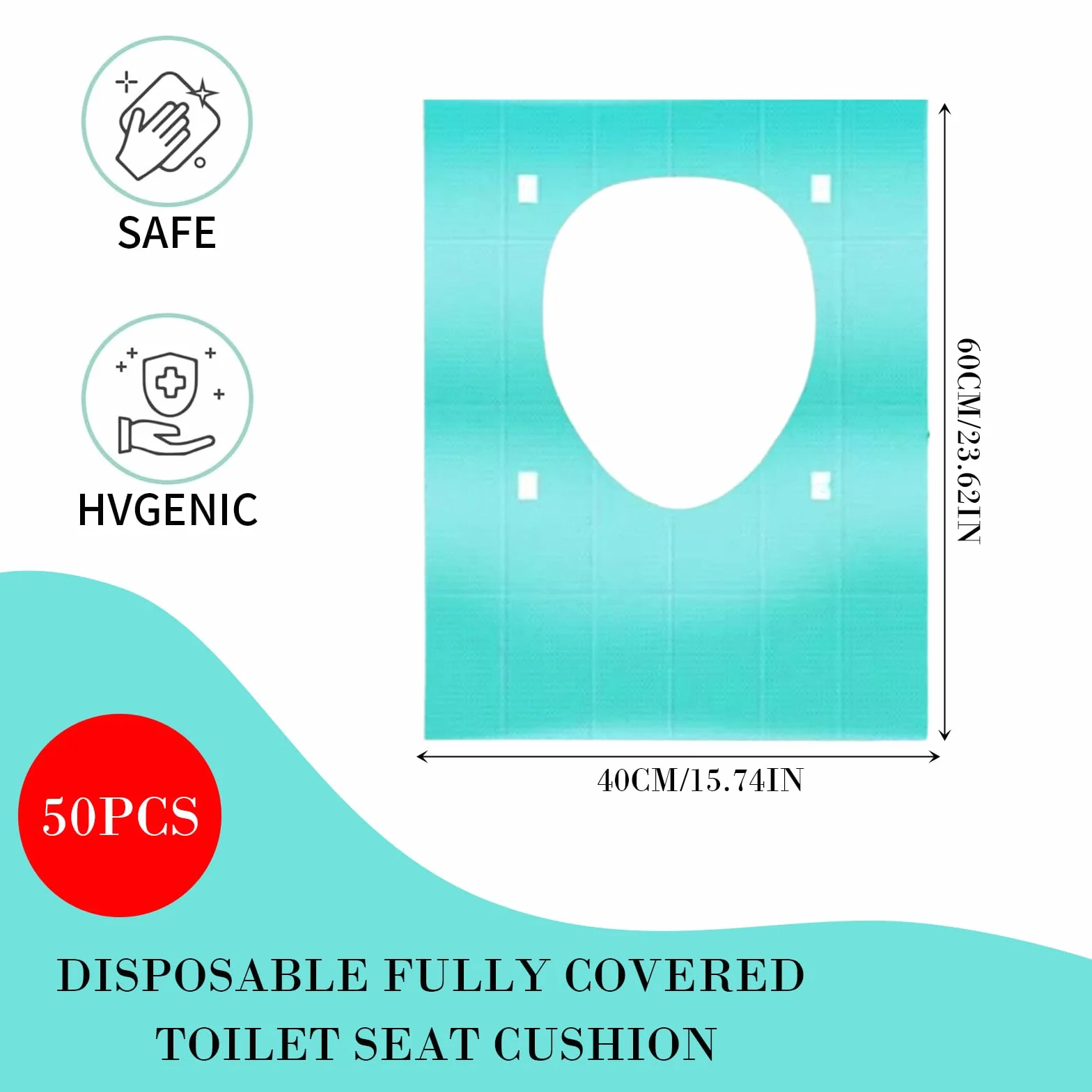 Copri Water WC USA e Getta Set 50 Copriwater Tavoletta WC Tessuto Non Tessuto Igienico