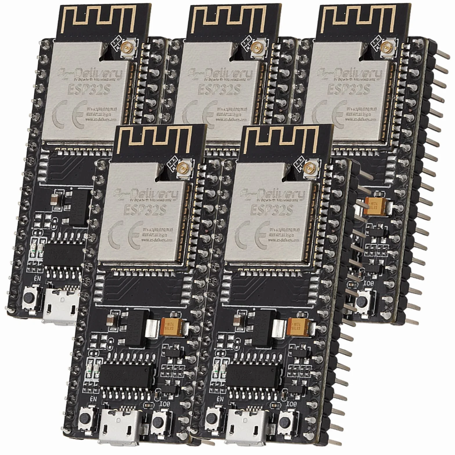 AZDelivery NodeMCU ESP32 S Kit Bluetooth Audio BLE MCU Moduli di sviluppo Wifi Board con 2,4 GHz WLAN Dual Core CPU Processore integrato 2-in-1 Microcontroller incluso E-Book
