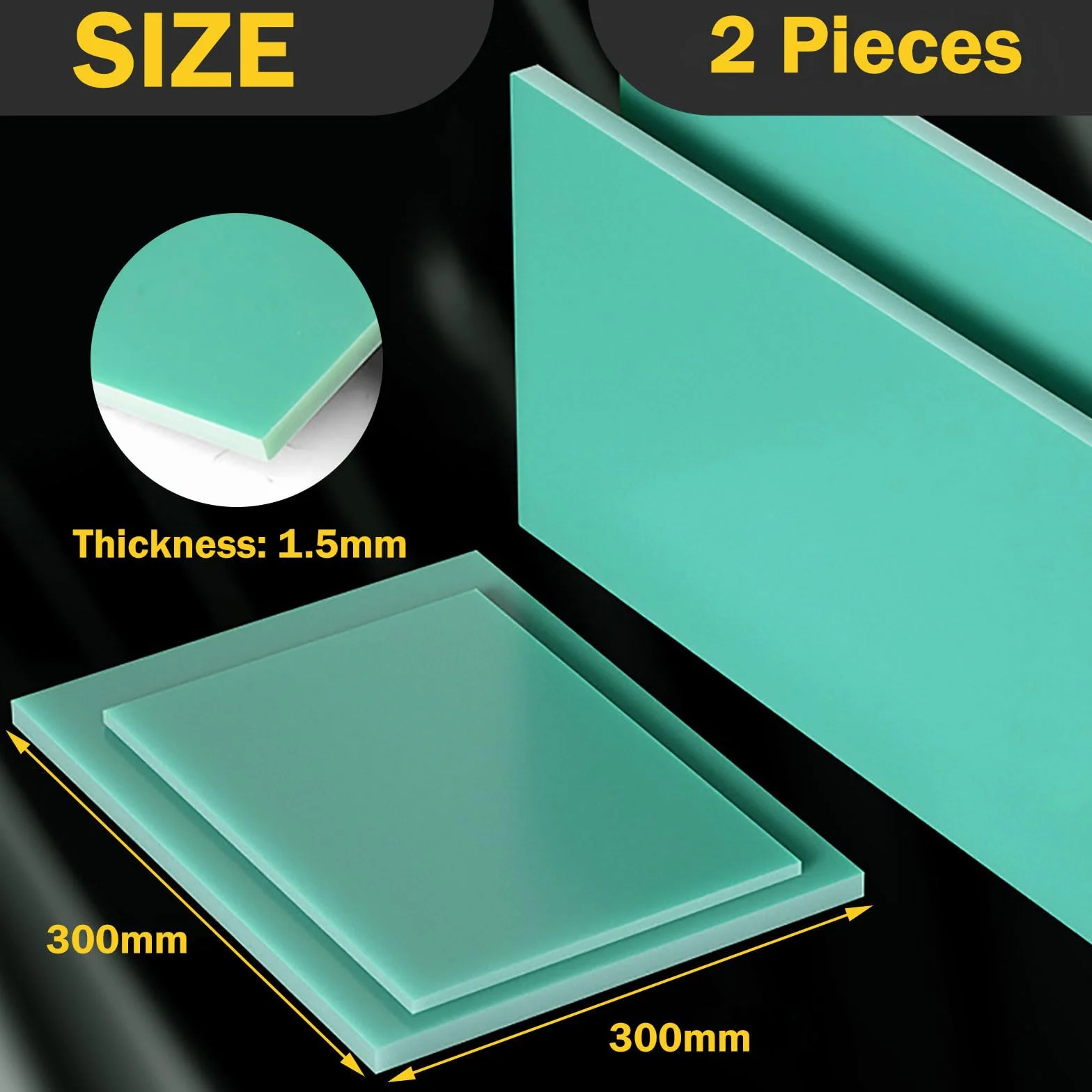 FR4 Foglio di Resina Epossidica in Fibra di Vetro 300x300x1.5mm per PCB Prototipazione