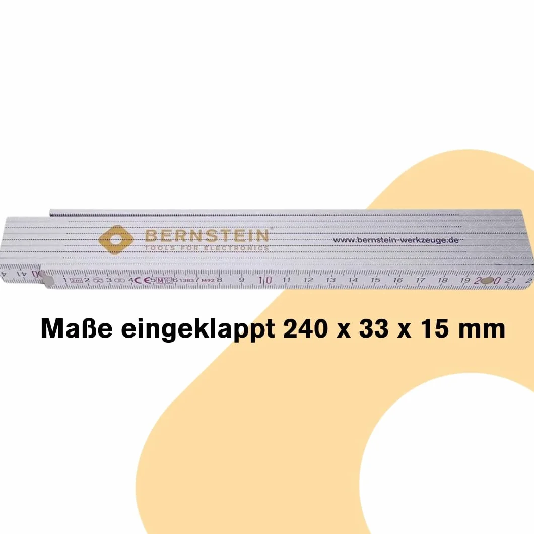 Bernstein Werkzeug GmbH, 7-502, Righello Bernstein Tool, legno, 2m