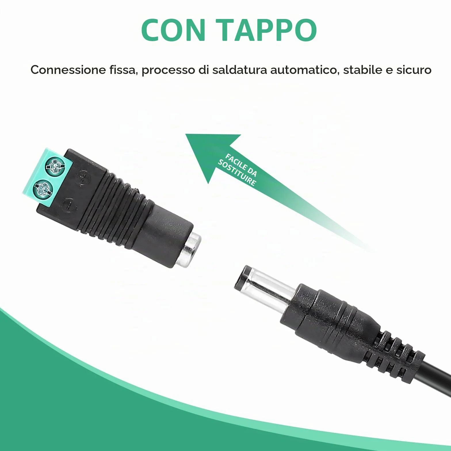 Trasformatore Universale 24V 3A 72W Alimentatore CA a CC Driver LED per Strisce