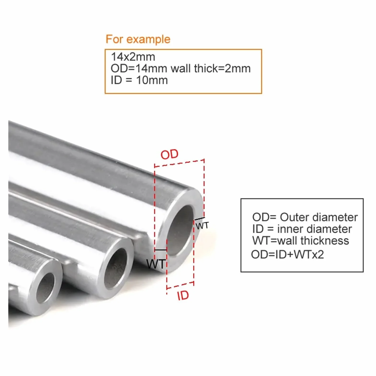 Tubo Acciaio Inox 304 Diametro Esterno 30 mm Interno 28 mm Lucidato 500 mm