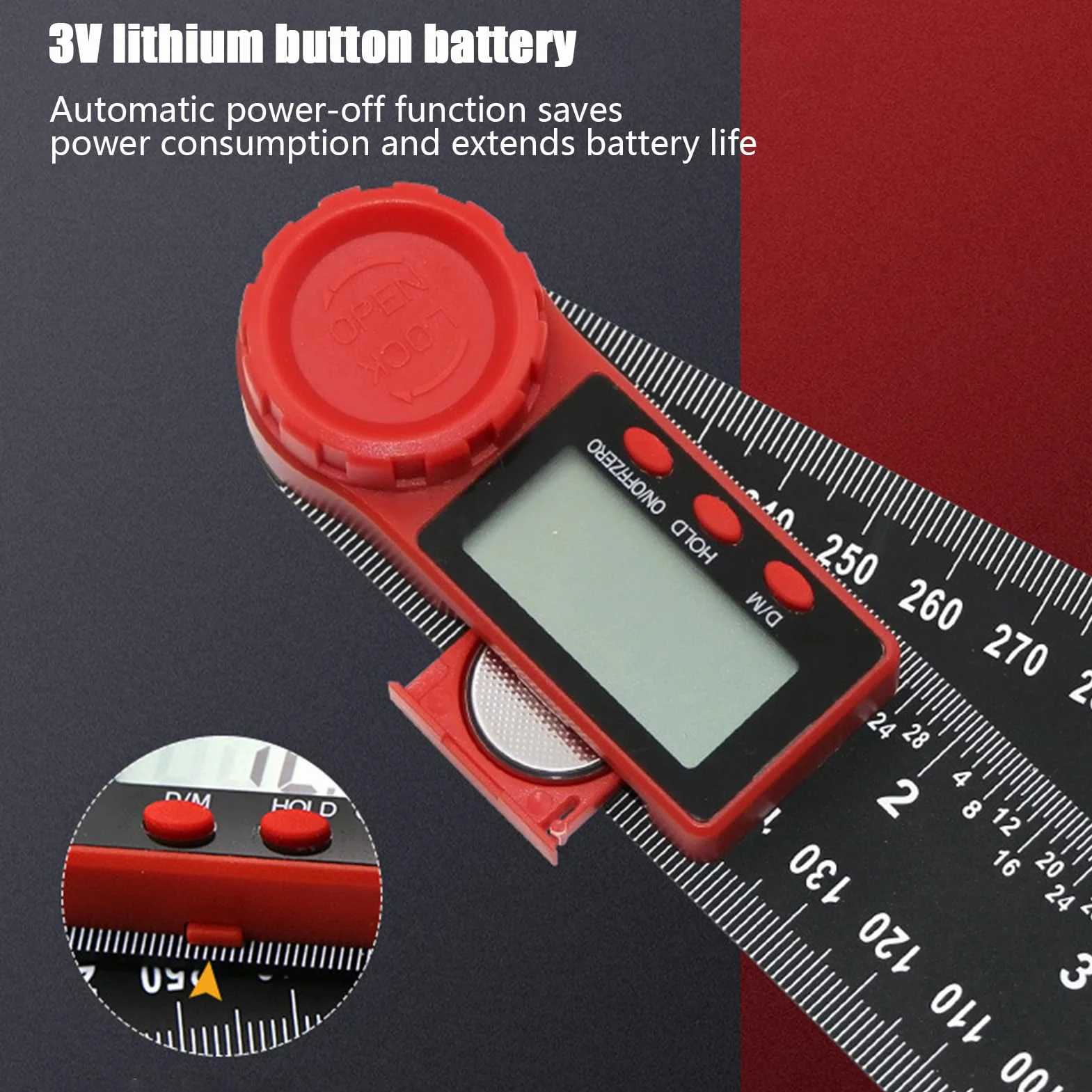 Goniometro digitale con display LCD alta precisione antiurto antiscivolo per costruzione scale