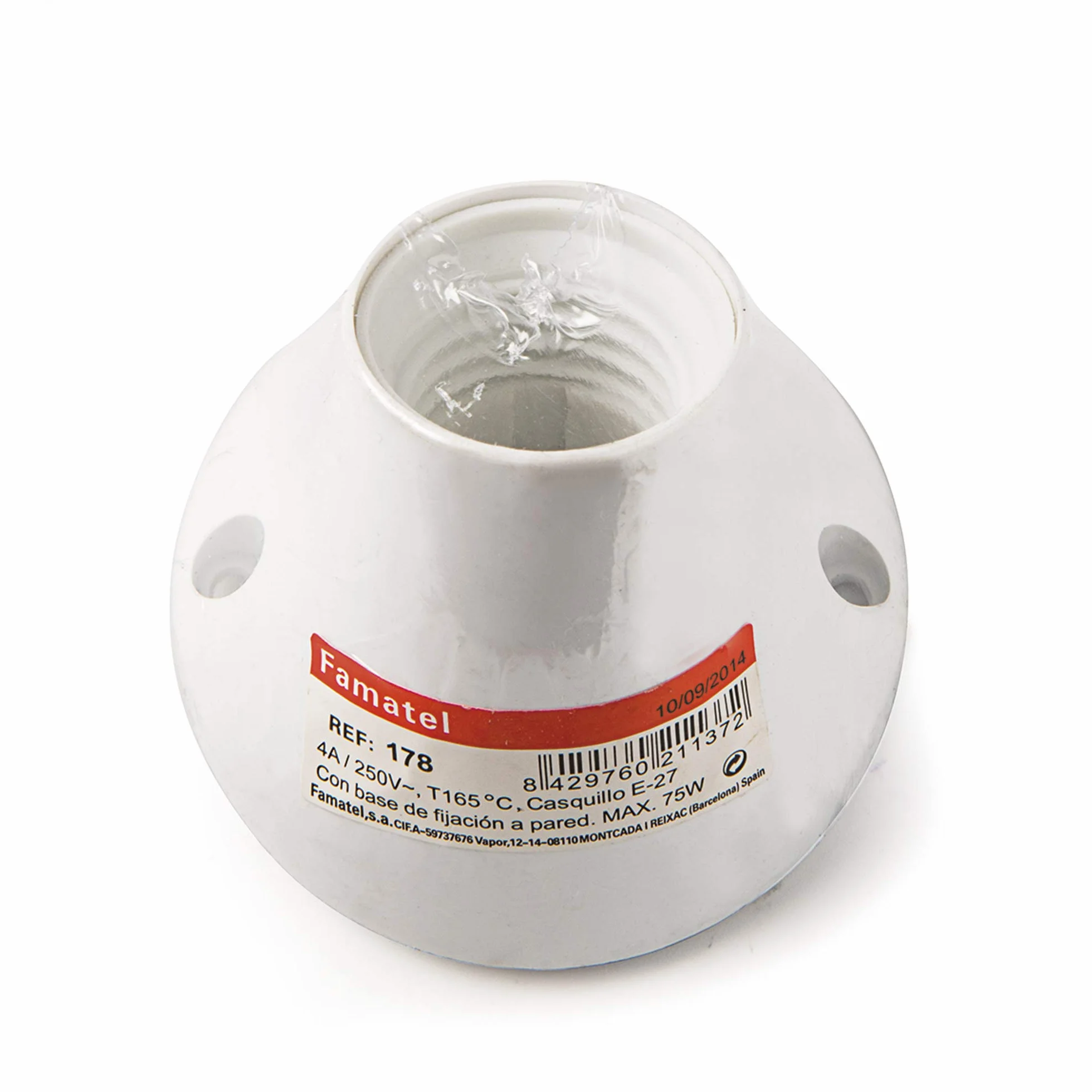 Famatel 178 - Porta lampadine Curvo, attacco E-27 Famatel
