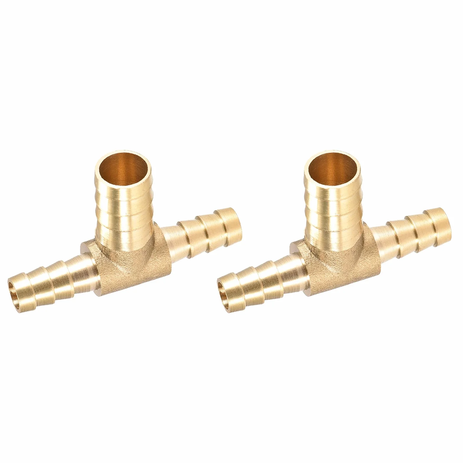 METALLIXITY Forma T Ottone Barra Raccordo (8mm x 12mm x 8mm) 2pz, Barra Riduttore - per Carburante Aria Acqua Olio Gas