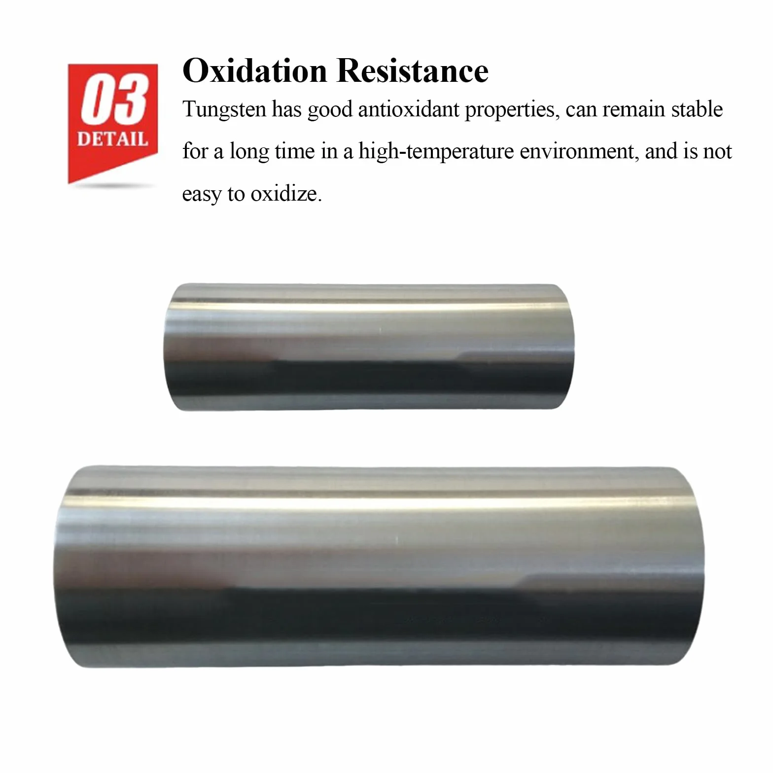 Barra Di Tungsteno 100 Mm Diametro 5 Mm per Industria Elettronica e Aerospaziale