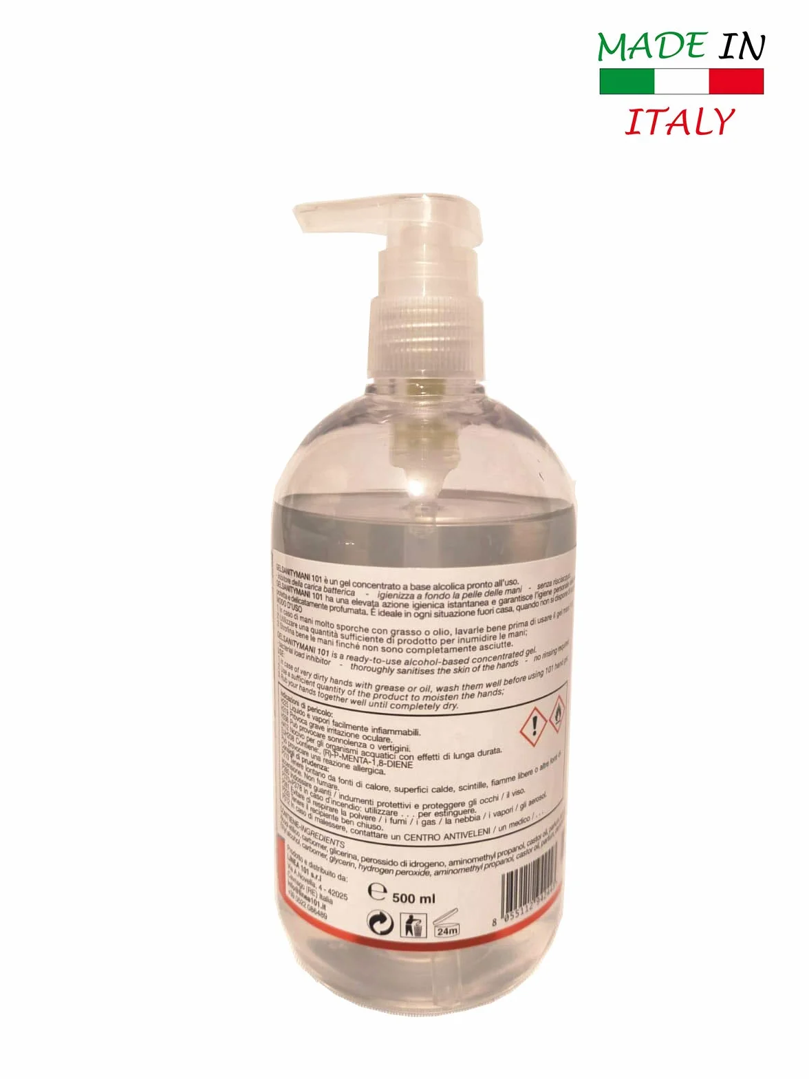 Sanity 101 Gel Tascabile Igienizzante Mani 70% Alcool 500 Ml