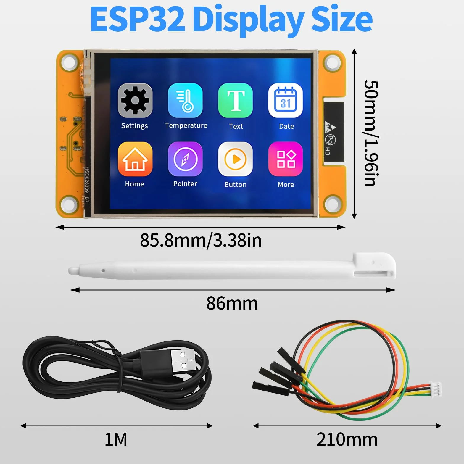 diymore Per display ESP32, per scheda di sviluppo ESP32 con WiFi Bluetooth, display LCD da 2,8", 240 x 320, modulo TFT intelligente, touch screen, connettività IoT, compatibile con LVGL/GUI