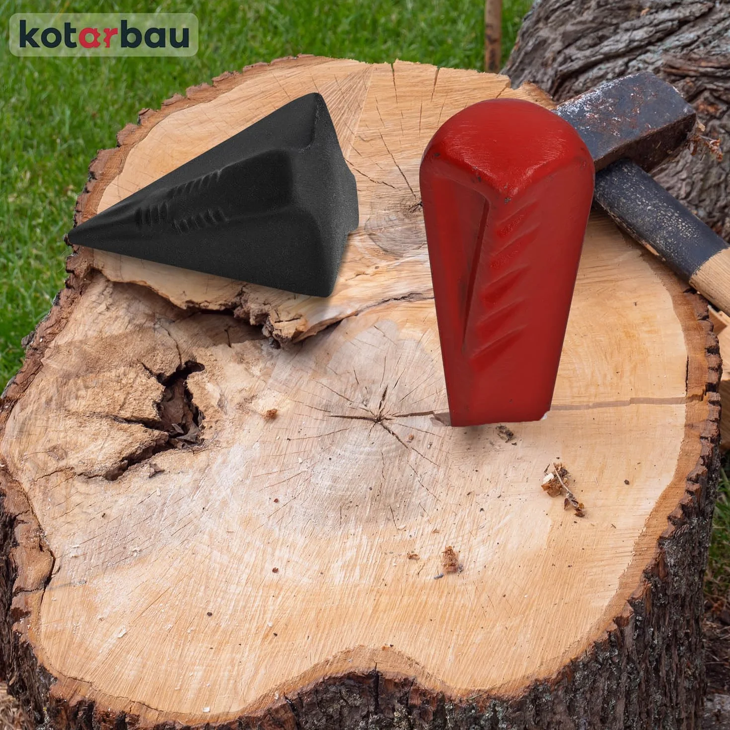 KOTARBAU® Cuneo di Spacco in Acciaio forgiato 214 mm 2,2 kg Cuneo spaccalegna