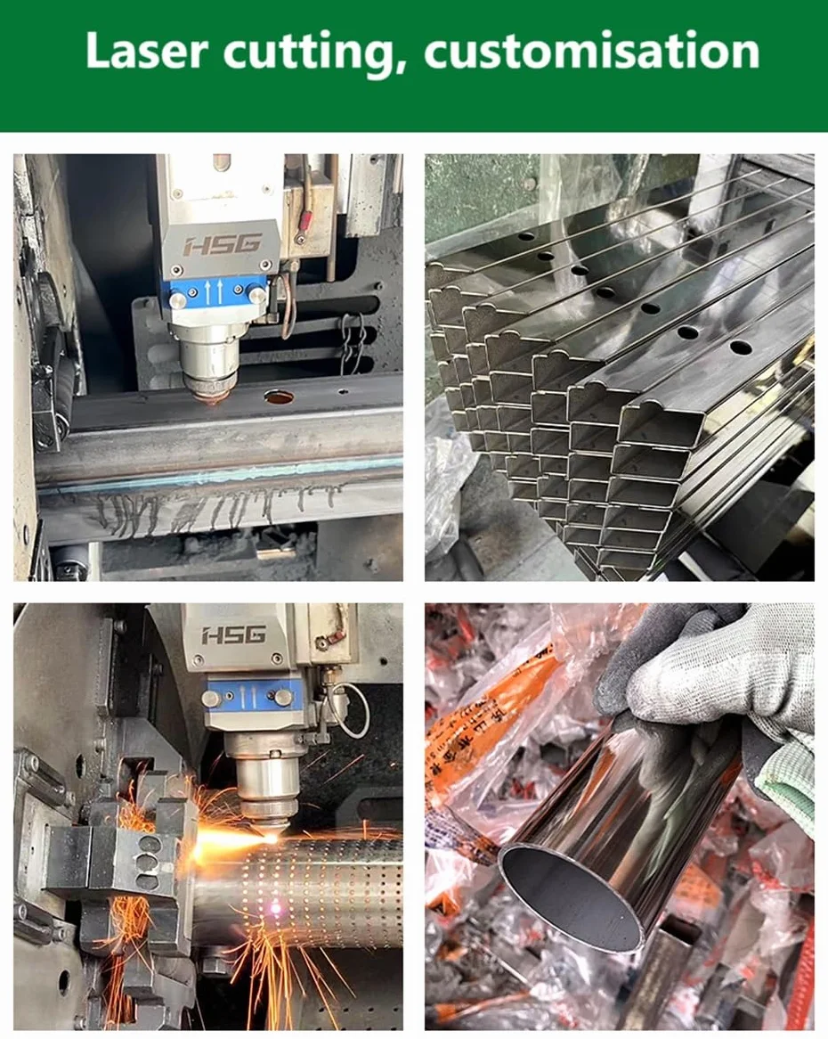 Tubo quadrato in acciaio inox 304, 2 pezzi, 20 mm x 20 mm x 200 mm, spessore parete 1 mm, tubi metallici quadrati, tubo quadrato in acciaio inox