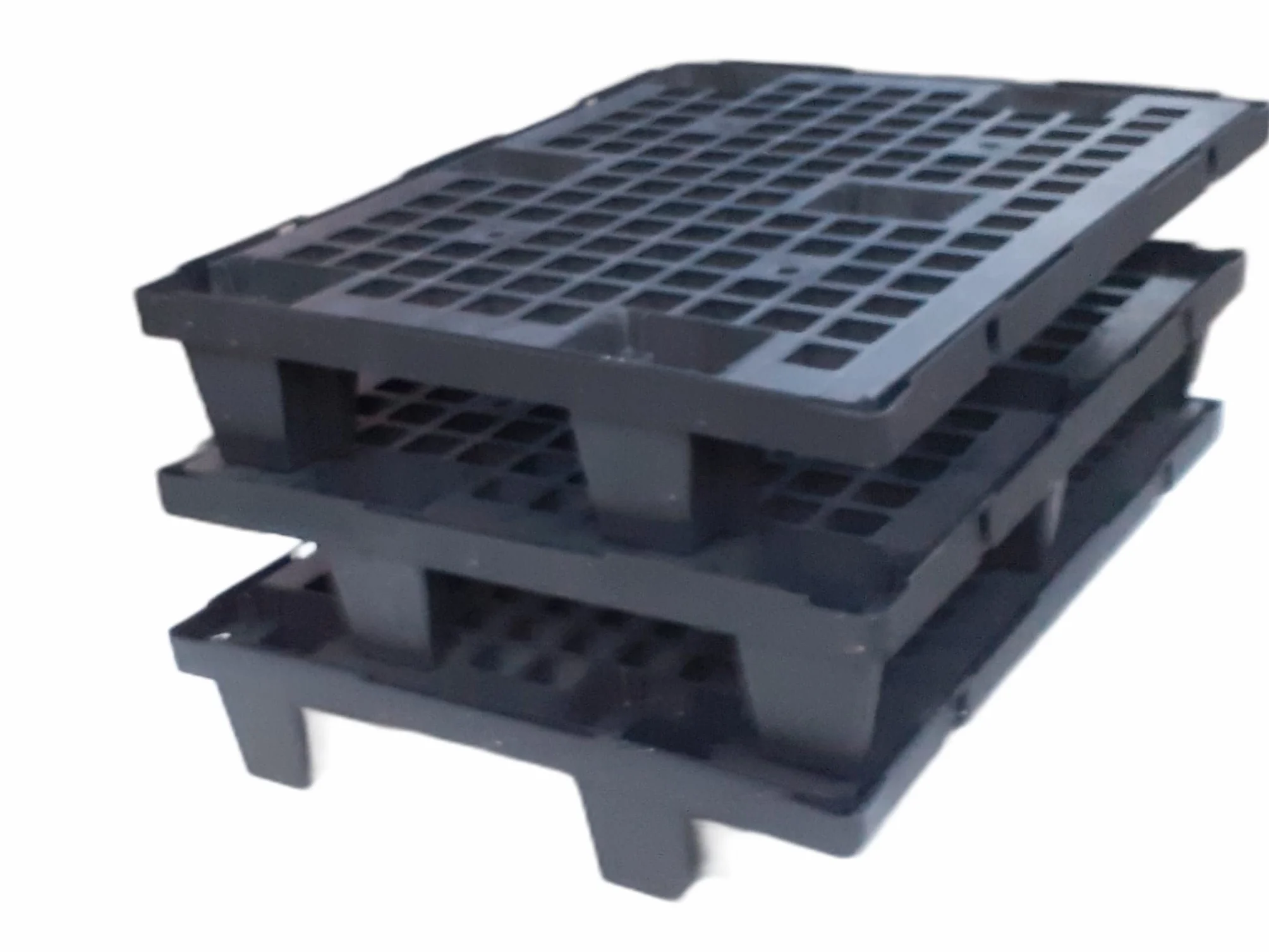 Colleoni.EU - Semi Pallet 1/2 Bancale in Polipropilene Ecologico (PP) - Bancale da Esterno e Interno Pedana Incastrabile e Inforcabile su 4 Lati Made in Italy 60x80 cm
