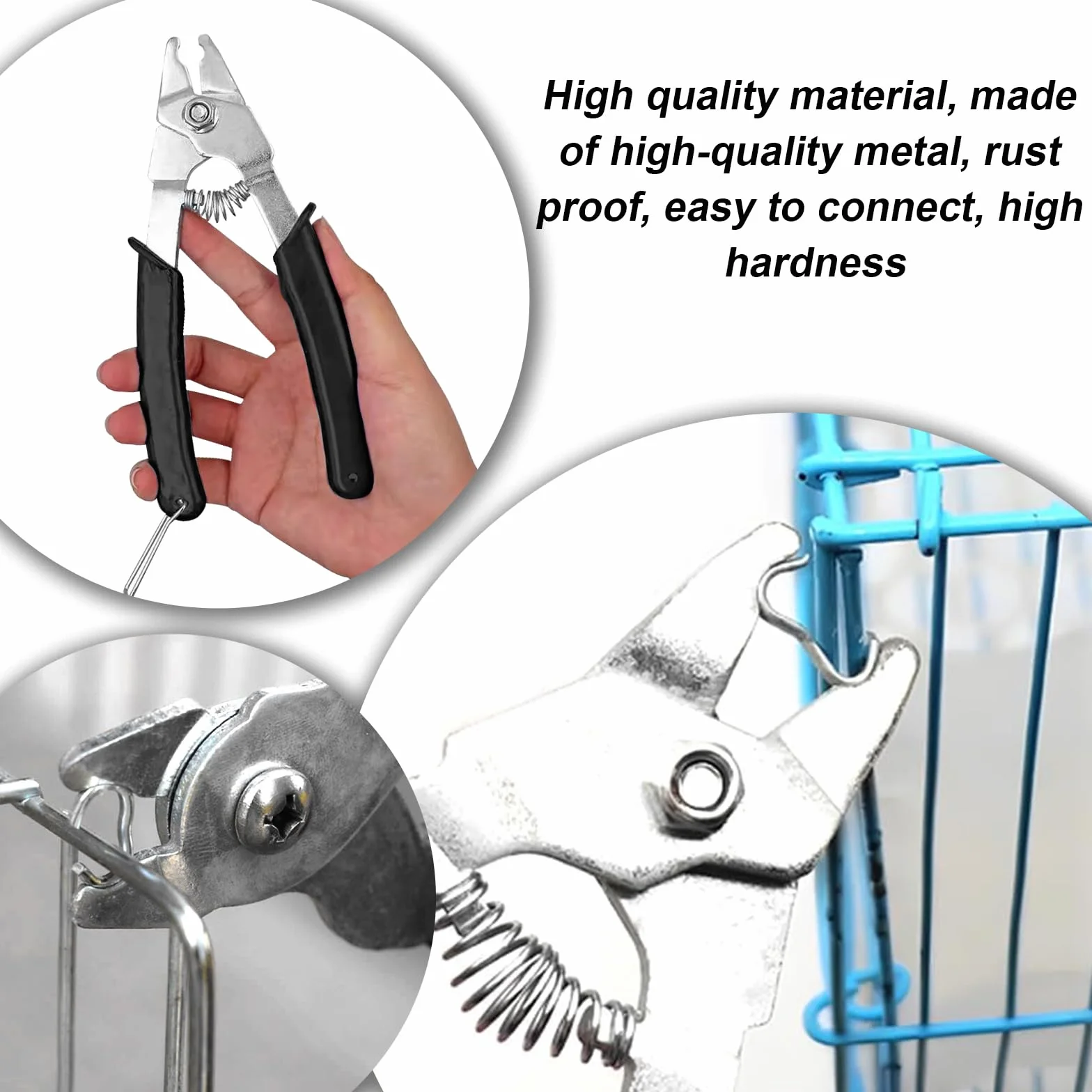 Pinza a clip per salsicce, con 1200 clip, pinza per il fissaggio del filo con 1200 clip per materassi auto, cuscini, divani, recinzioni, gabbie per animali domestici