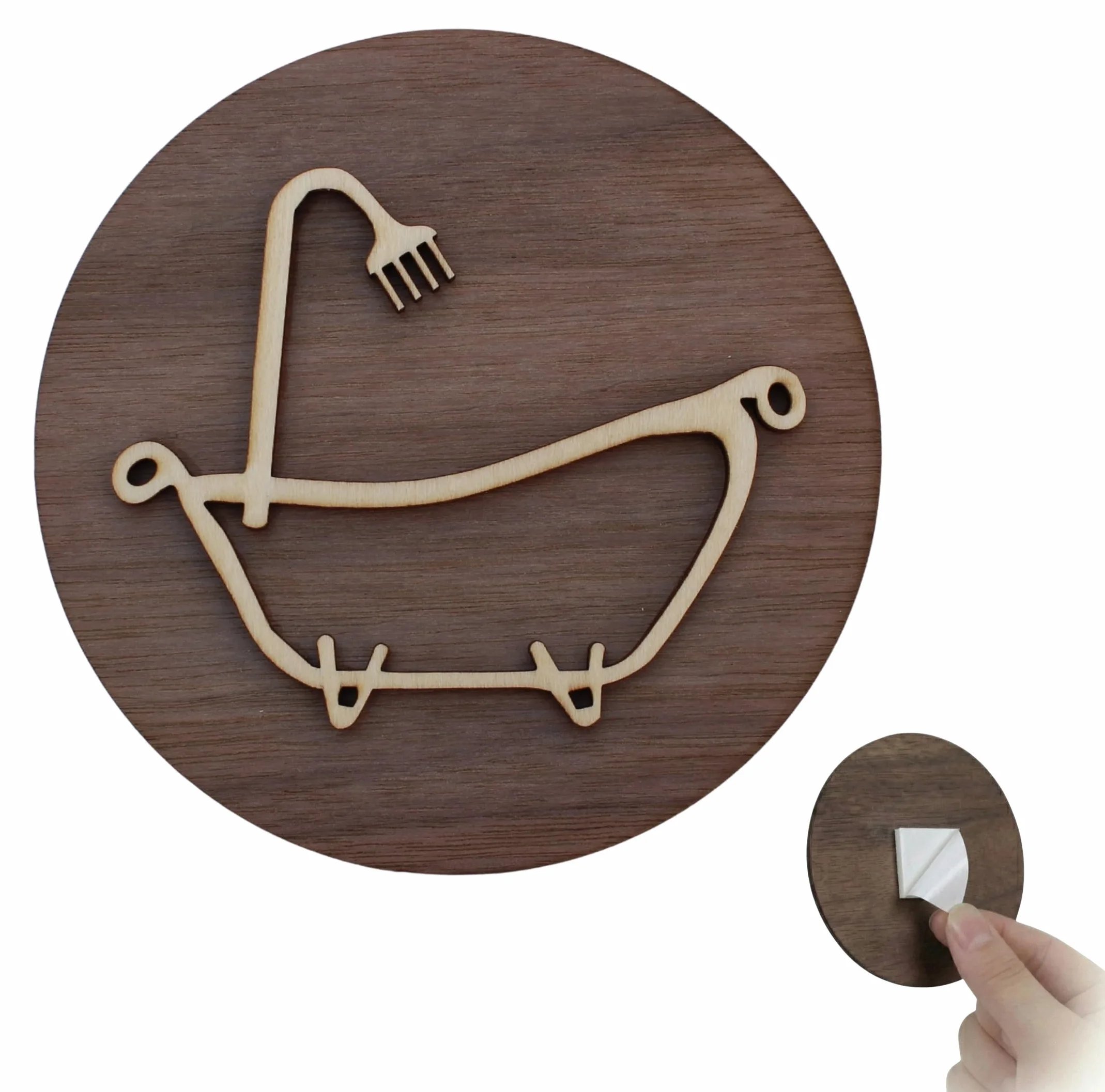 Cartello Toilette in Legno, Targhette Bagno Uomo Donna, Adesivi Bagno Decorativi Artigianali (Bagno)