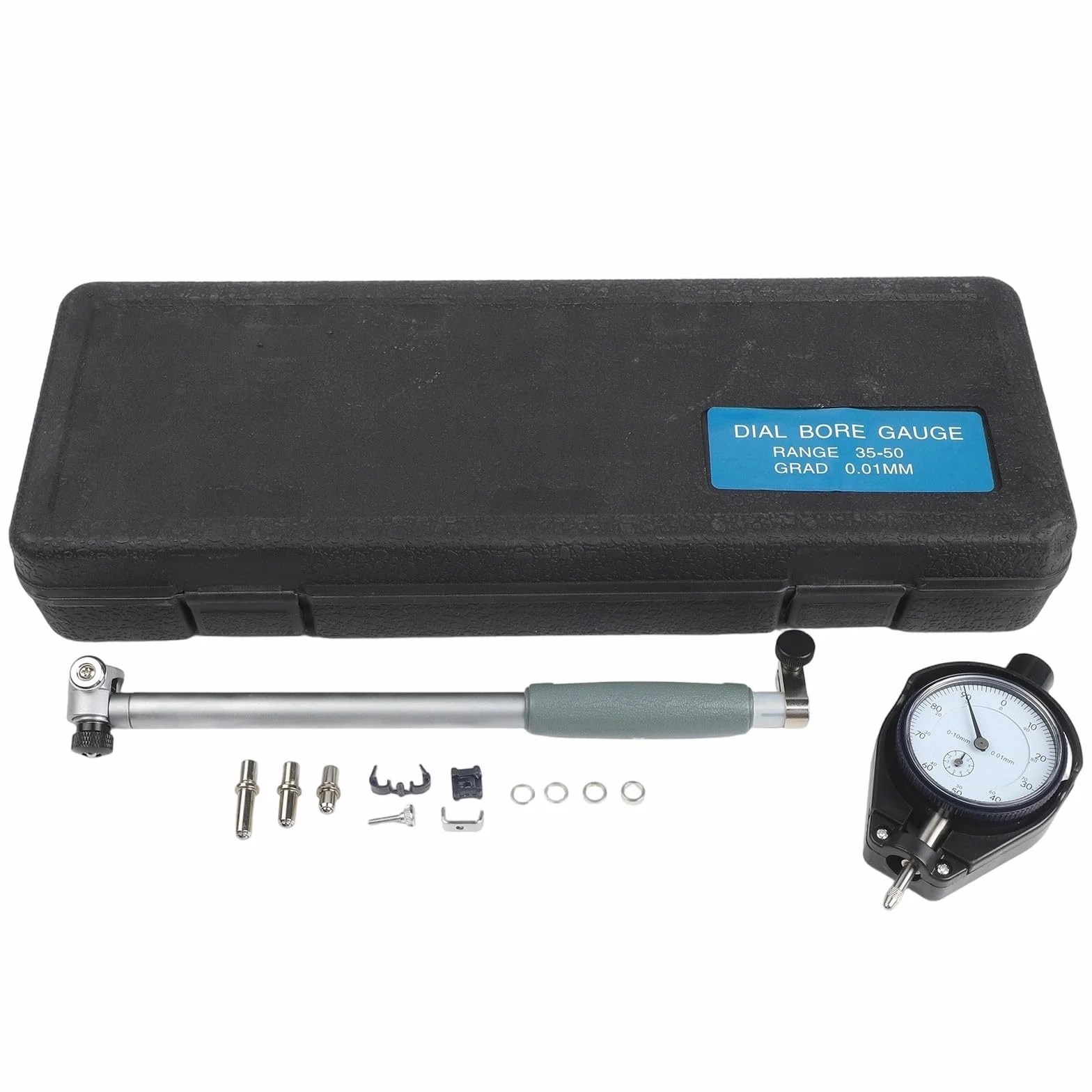Strumento di misurazione del diametro interno di precisione di 0,01 mm, con kit di 12 sonde in acciaio inossidabile (35-50 mm)