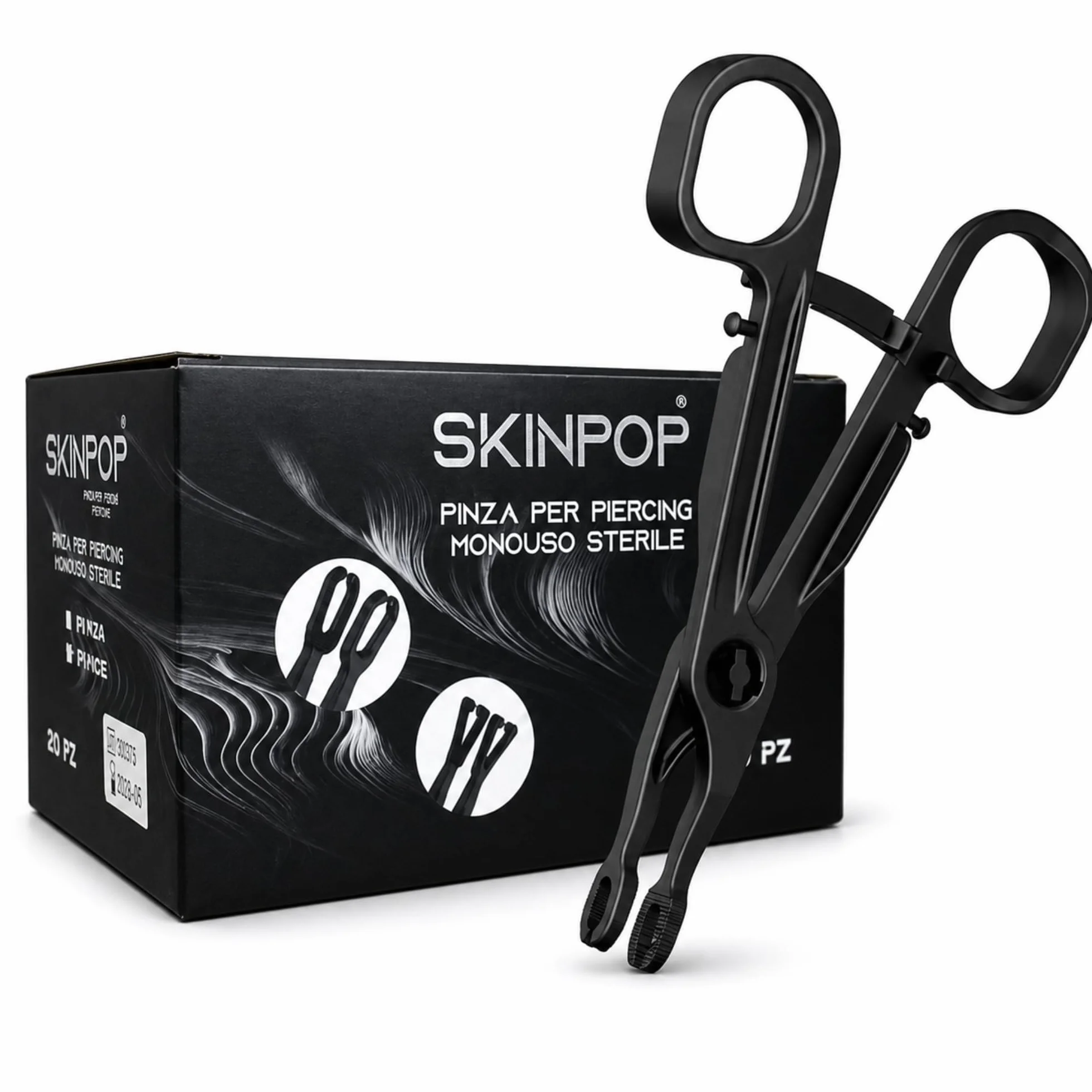 Pinza per Piercing Monouso con Forma Ovale - DELICATA e RASSICURANTE - Pinze in PVC Sterilizzata E.O. Gas - Confezione Singola - Presa STABILE per Prima Foratura e Body Piercing