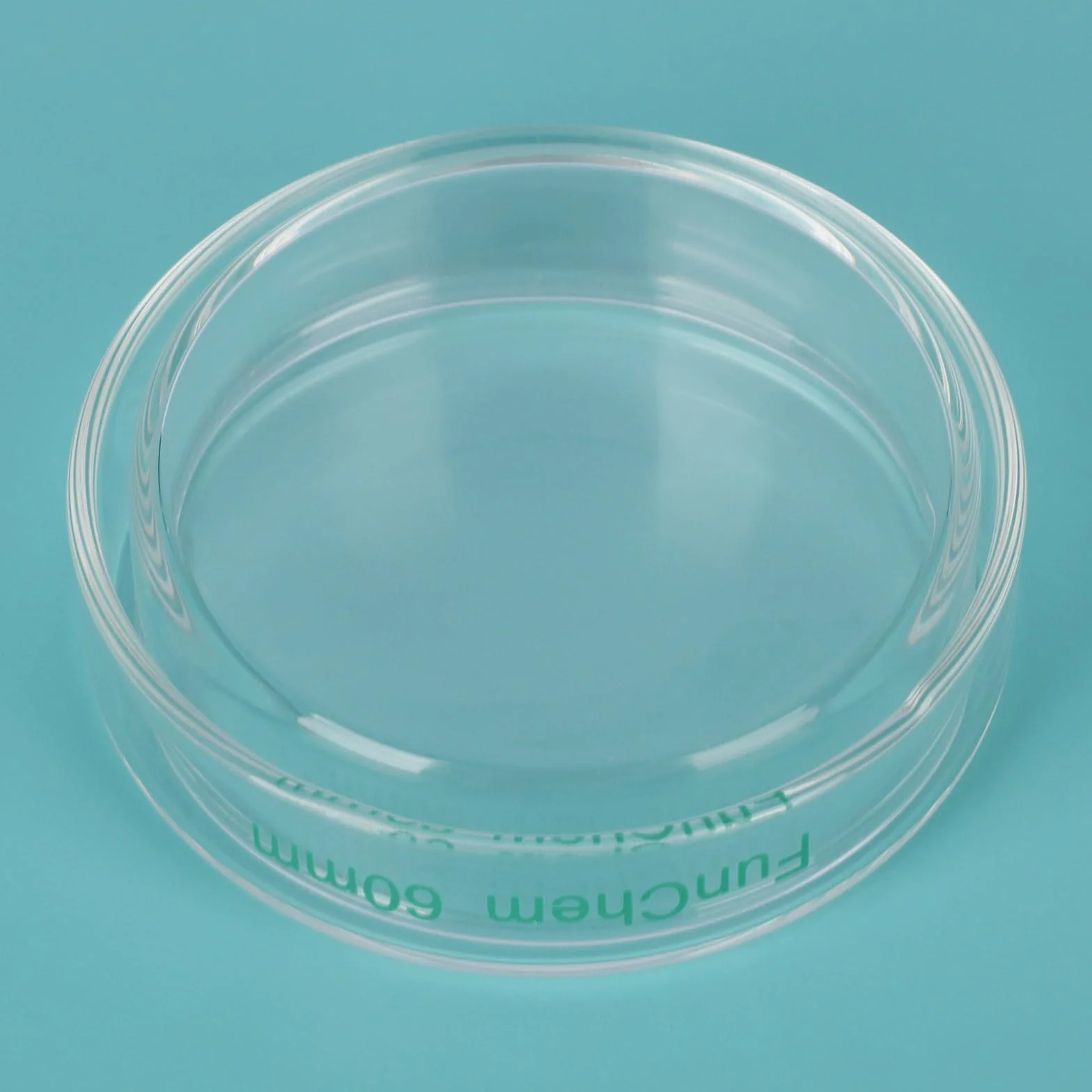 FunChem Capsula Petri in Vetro Borosilicato con Coperchio Trasparente per Test e Osservazioni di Laboratorio - Diametro Esterno 60 mm, Confezione da 5