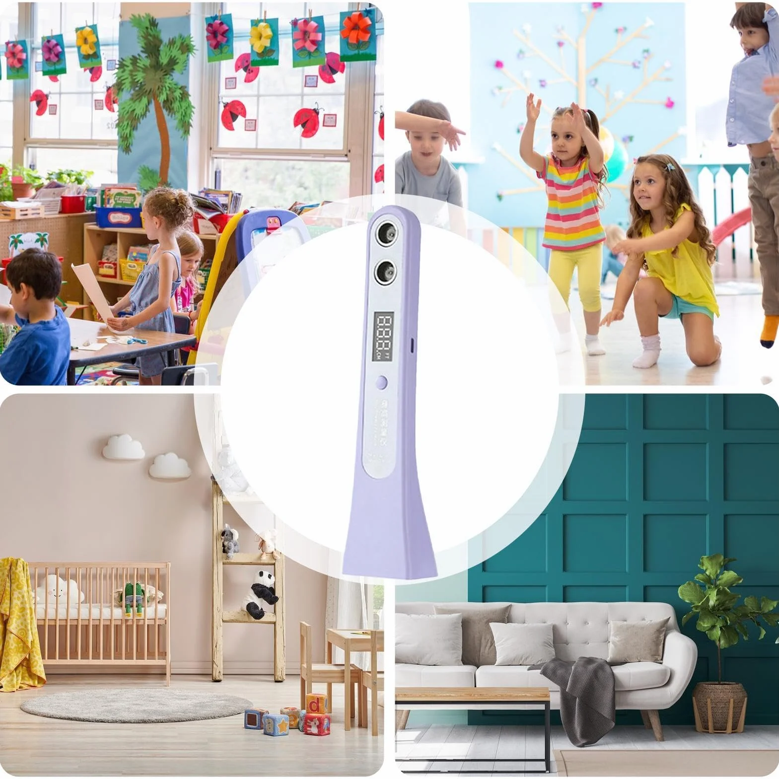 Misuratore di altezza ad ultrasuoni portatile wireless per bambini e adulti
