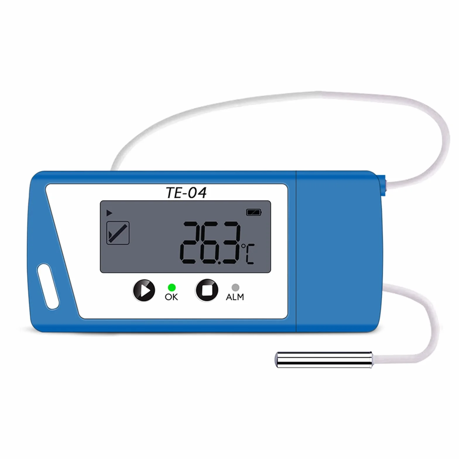 ThermElc TE-04 ET Data Logger Temperatura Catena Freddo Trasporto Farmaceutico Doppio Sensore Interno Esterno