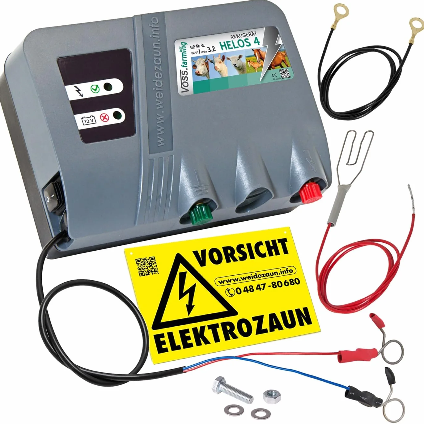 VOSS.farming HELOS 4 Elettrificatore per recinzioni elettriche 12V 230V