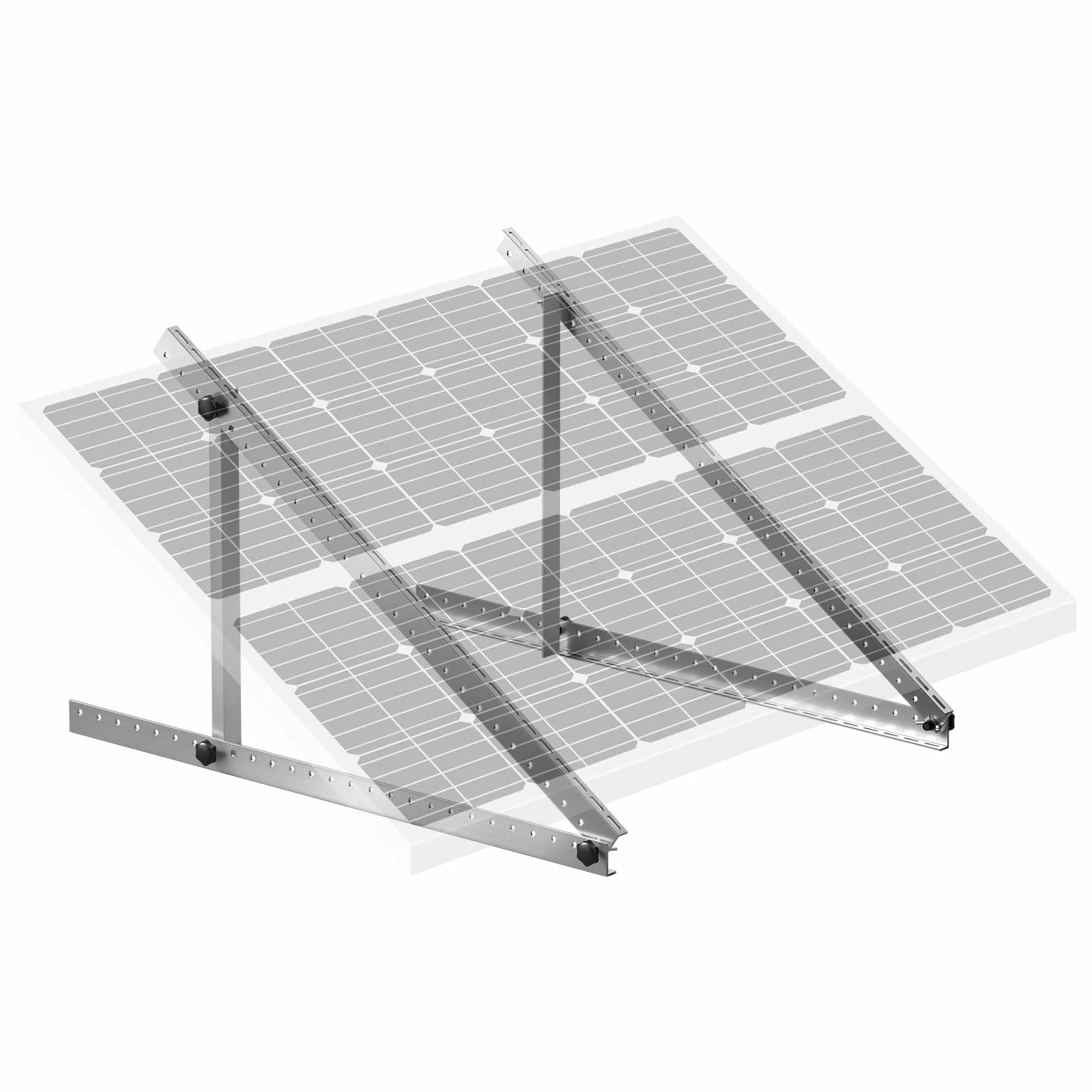 VEVOR Staffe Montaggio Pannelli Solari 1270 mm Regolabile 0-90° 100-550 W Camper Barca
