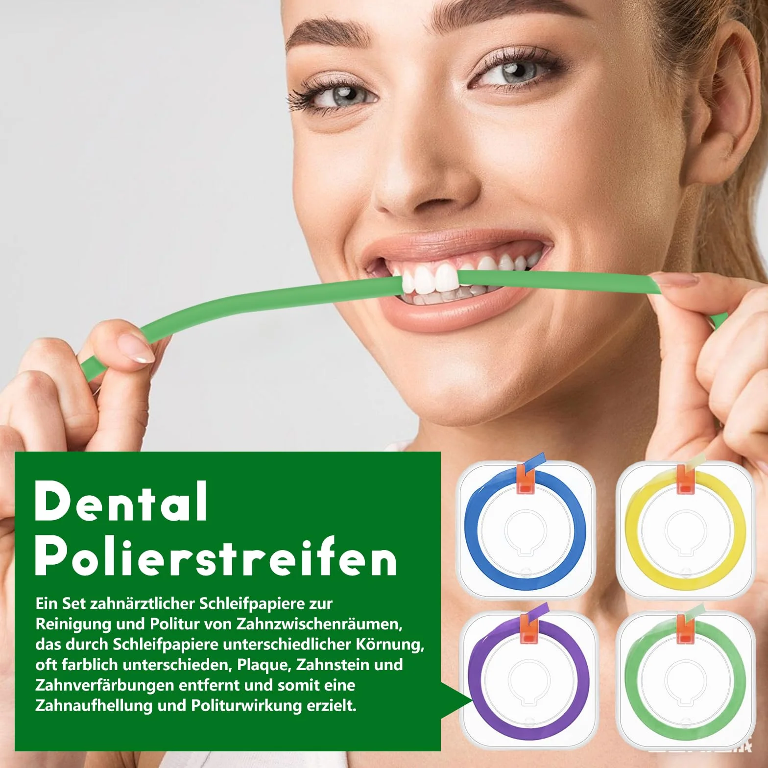 Set professionale carta vetrata dentata 4 volumi 4 mm x 6 m grossolano medio fine per lucidare denti e rimuovere scolorimento