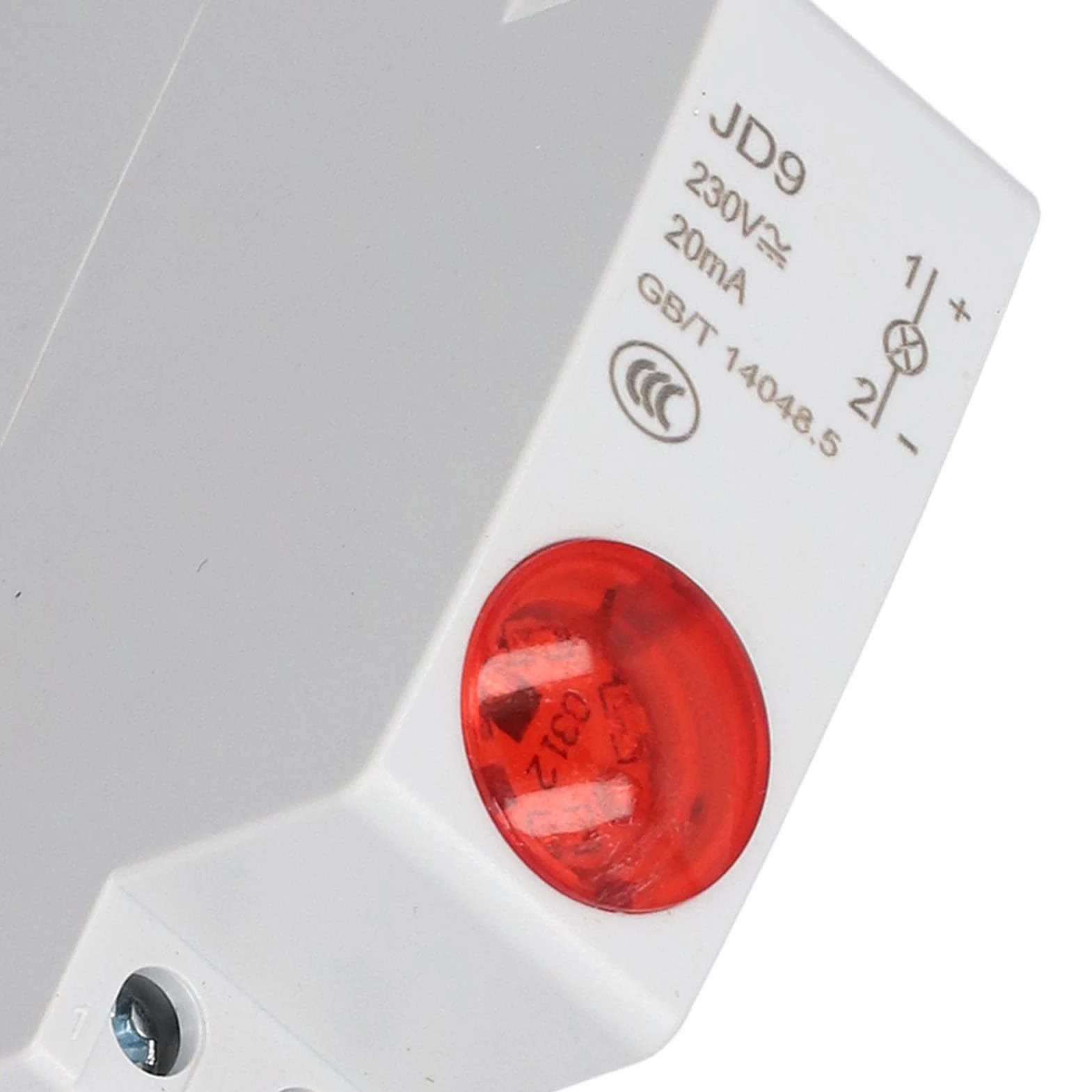 Indicatore Luminoso a LED su Guida DIN Lampada di Indicazione del Segnale del Circuito del Materiale PC Indicatore Luminoso Industriale per Scatola di Distribuzione (rosso)