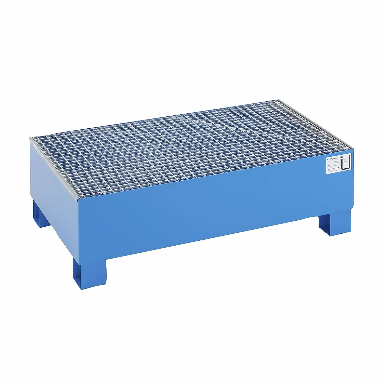 Eurokraft Basic Vasca di Raccolta Acciaio per Fusti 200 l 1200 x 800 x 360 mm Blu