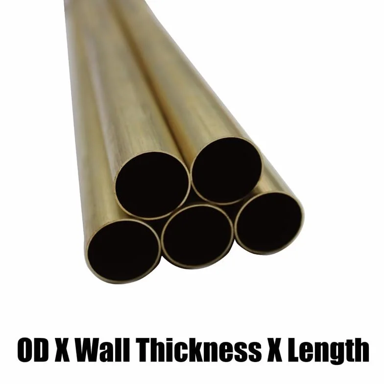 Tubi in Ottone Tondo Cavo Diametro da 0.8 mm a 11 mm 2x0.2x300mm 50pcs