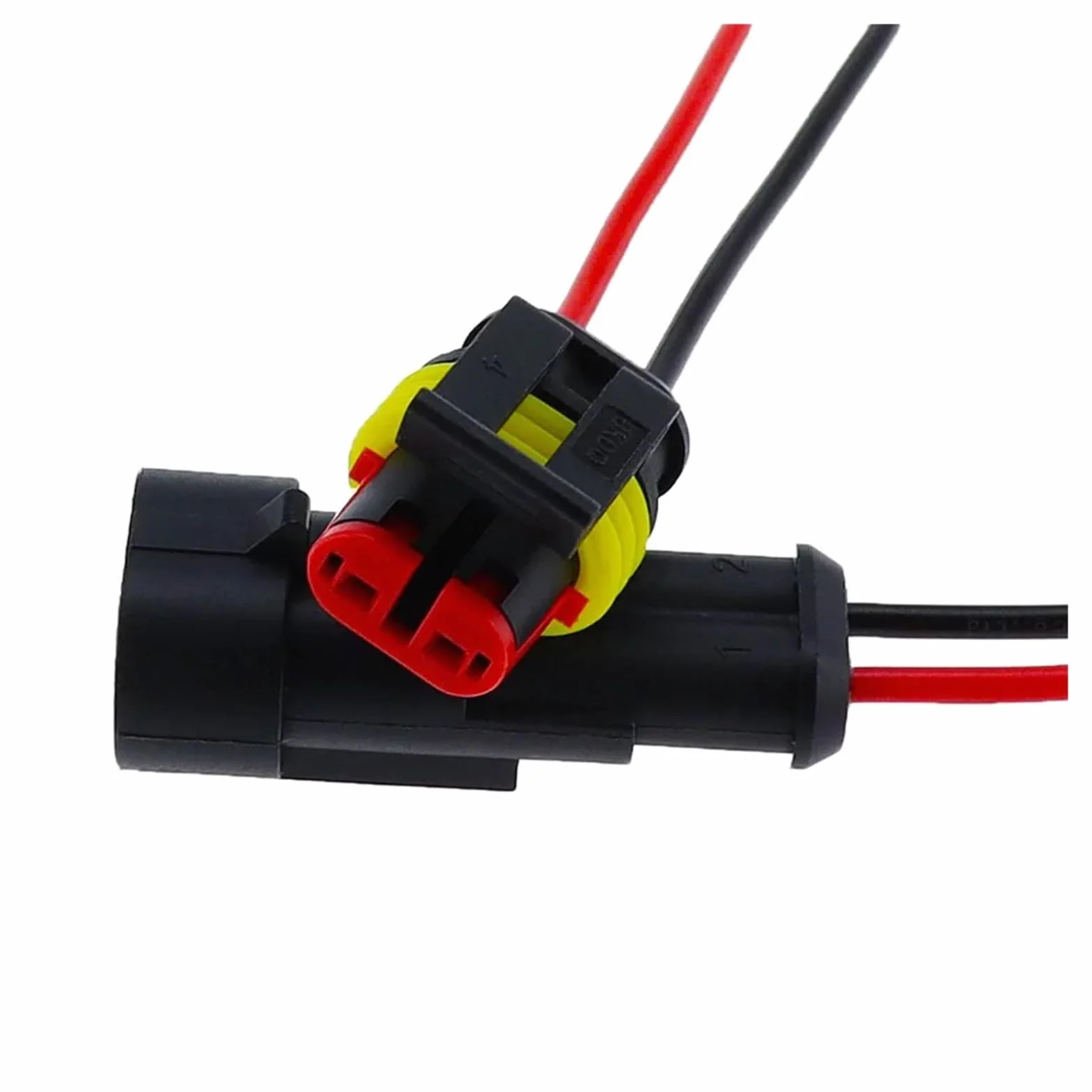 MIUYTRN Set di connettori for cavi elettrici impermeabili sigillati a 2 pin, connettori automatici con cavo cuicui(1PCS Female)