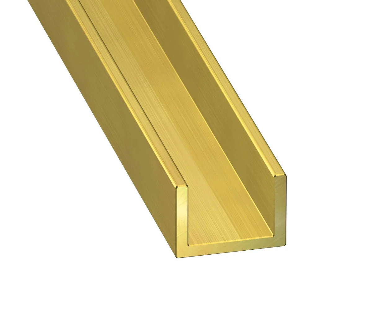 CQFD U ottone 6x6x0.8mm int. 4.4 1m