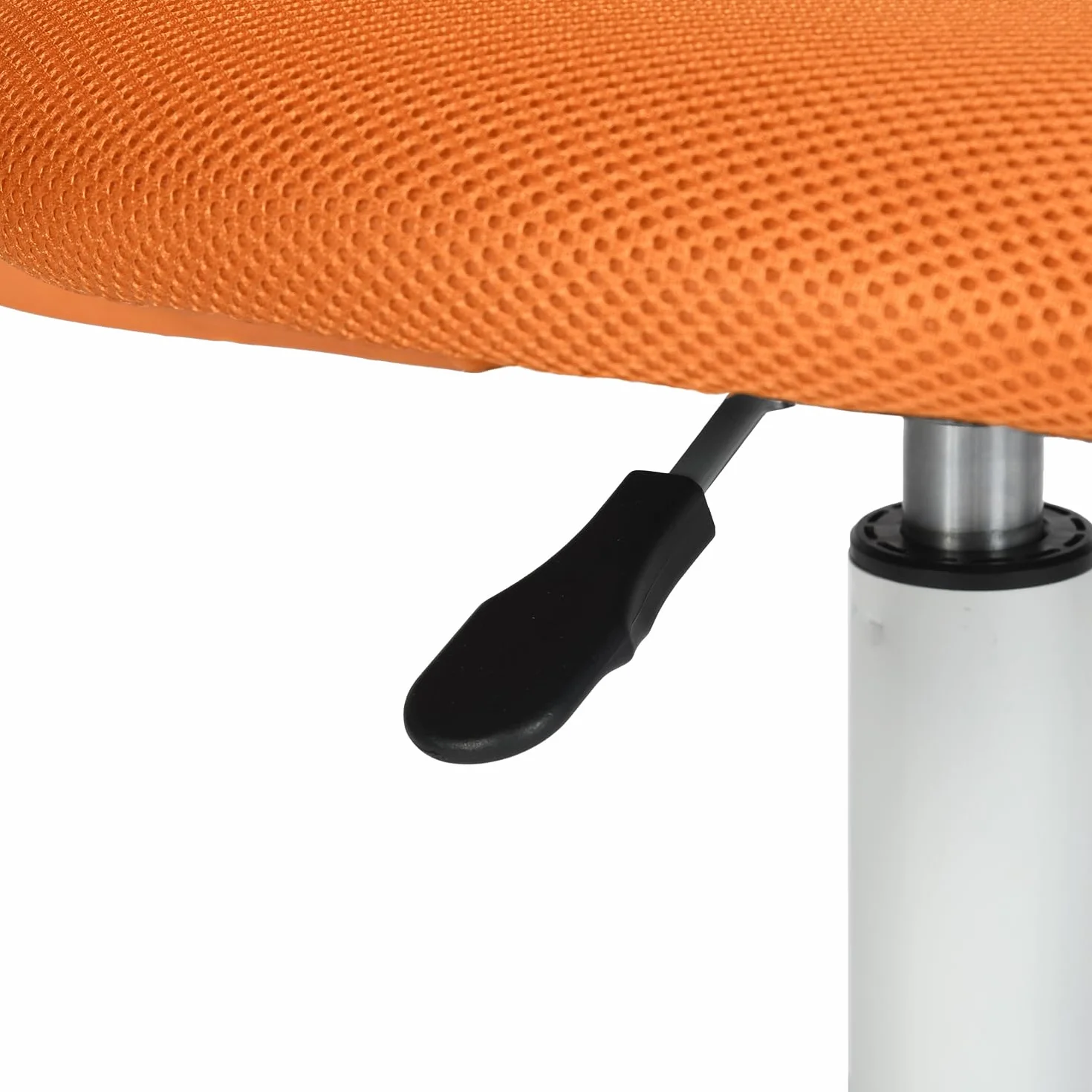 FurnitureR Sedia ergonomica compatta per scuola, schienale in rete traspirante, altezza regolabile, arancione