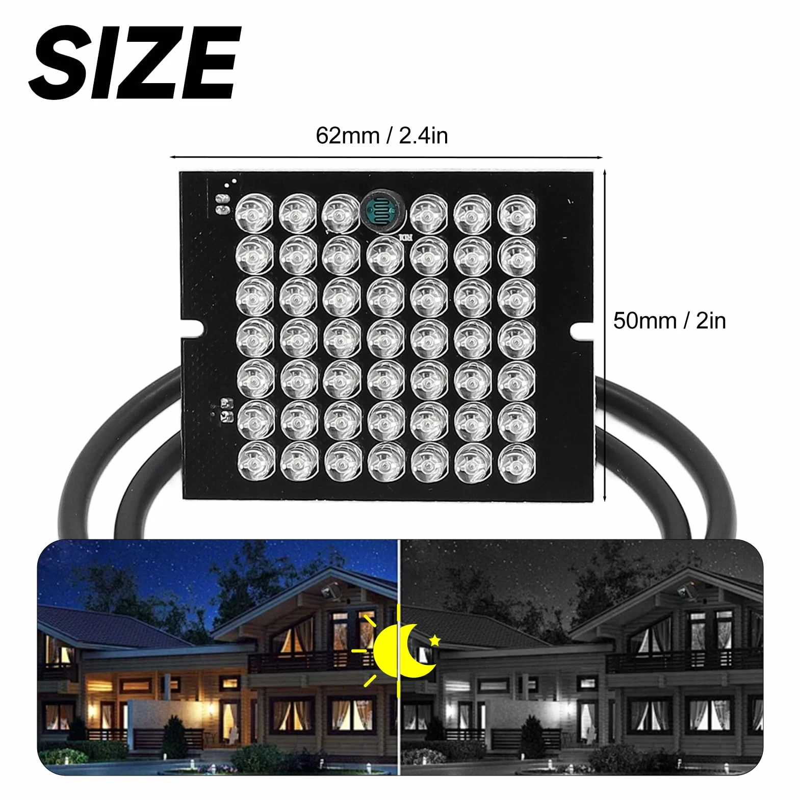 Lampada a infrarossi 940nm DC12V 48 LED CCTV Illuminatore per telecamera di sicurezza