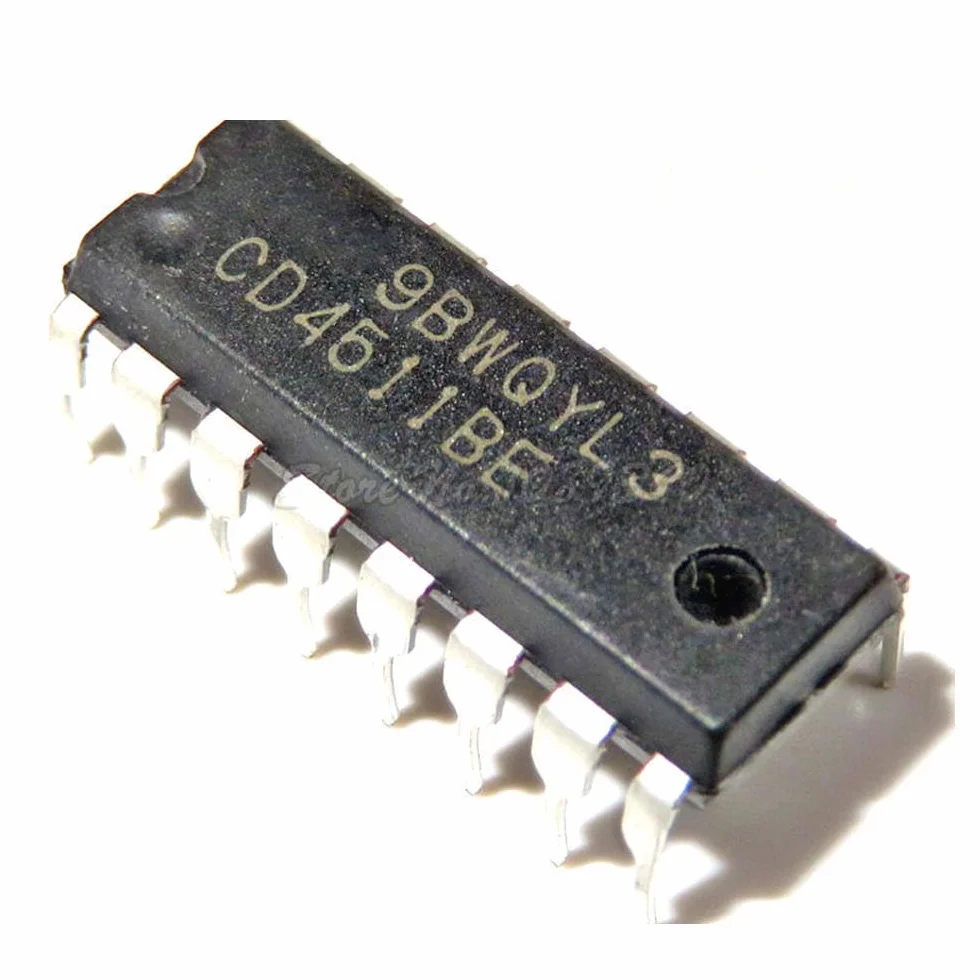 10 pz CD4511BE CD4511 HEF4511 DIP-16 Encoder Decoder Multiplexer e Demultiplexer CMOS BCD-7-Seg