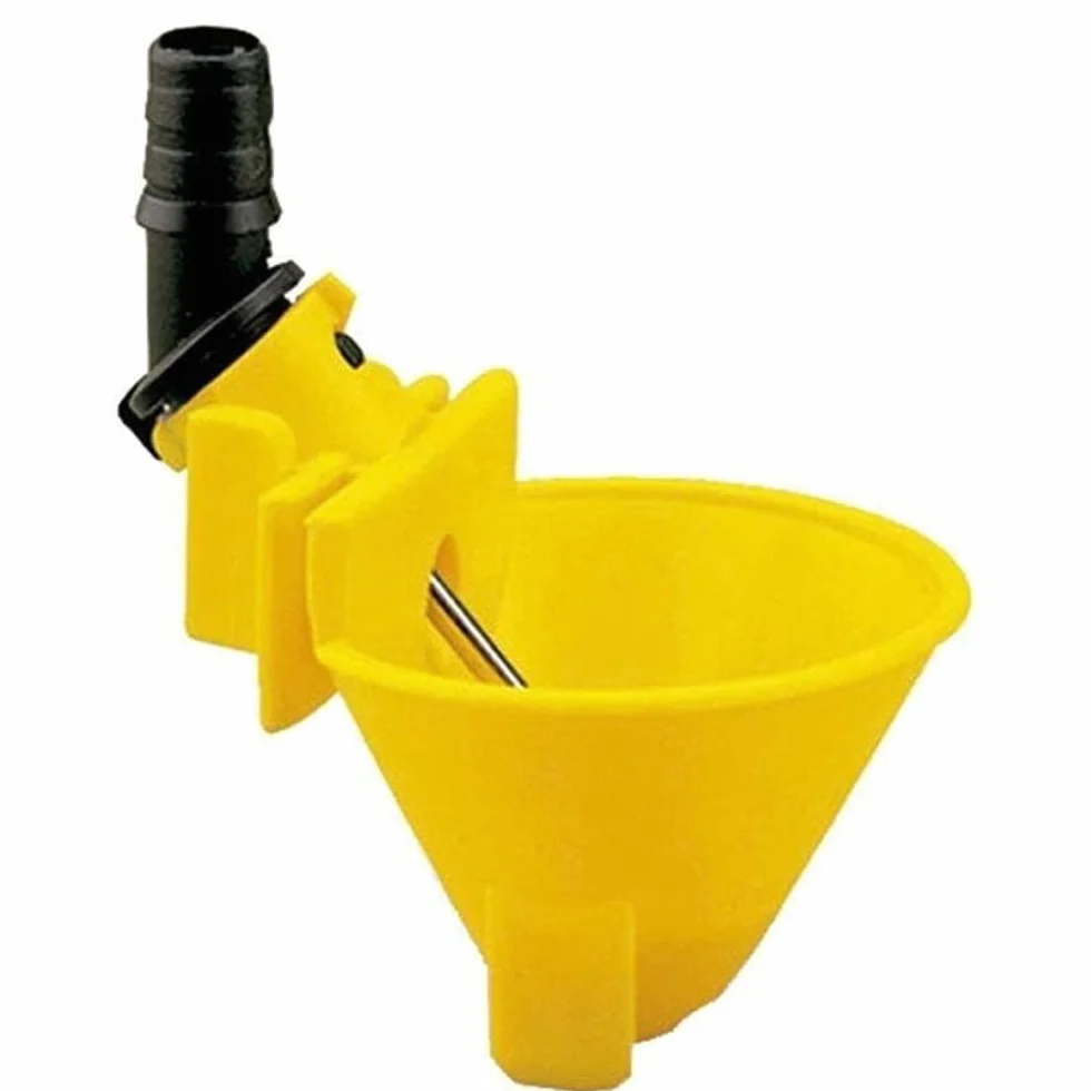 Abbeveratoio automatico per galline e perdici | Confezione da 5 | Collegamento a serbatoio d'acqua | Fissaggio in gabbia | Per pollame, polli, anatre