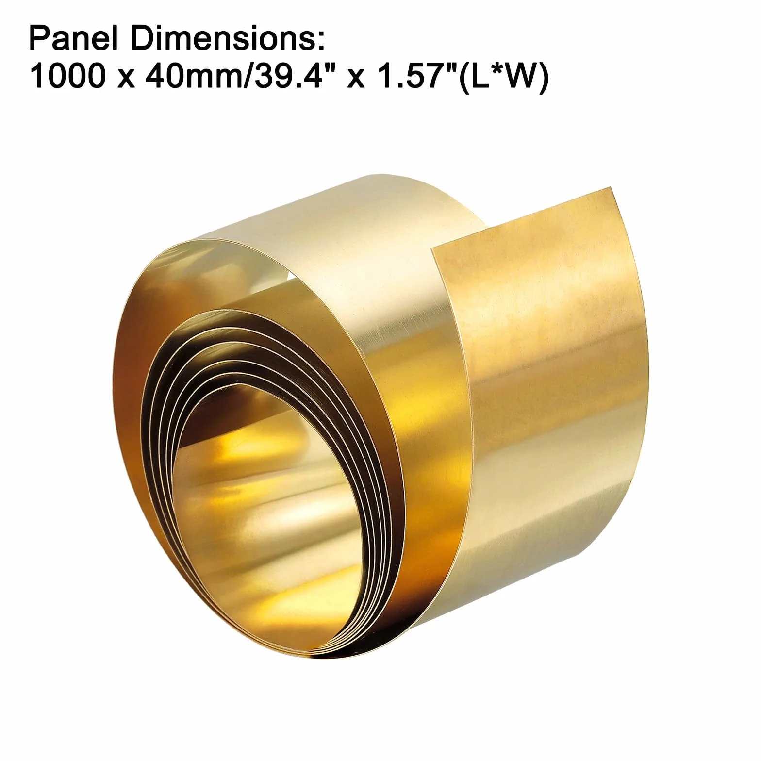 QUARKZMAN Ottone Foglio Rotolo, Metallo Lamina Piastra 1000mm x 40mm x 0,2mm Foglio di Ottone Piastra in Ottone Lamiera Sottile Fogli di Rame per Sbalzo