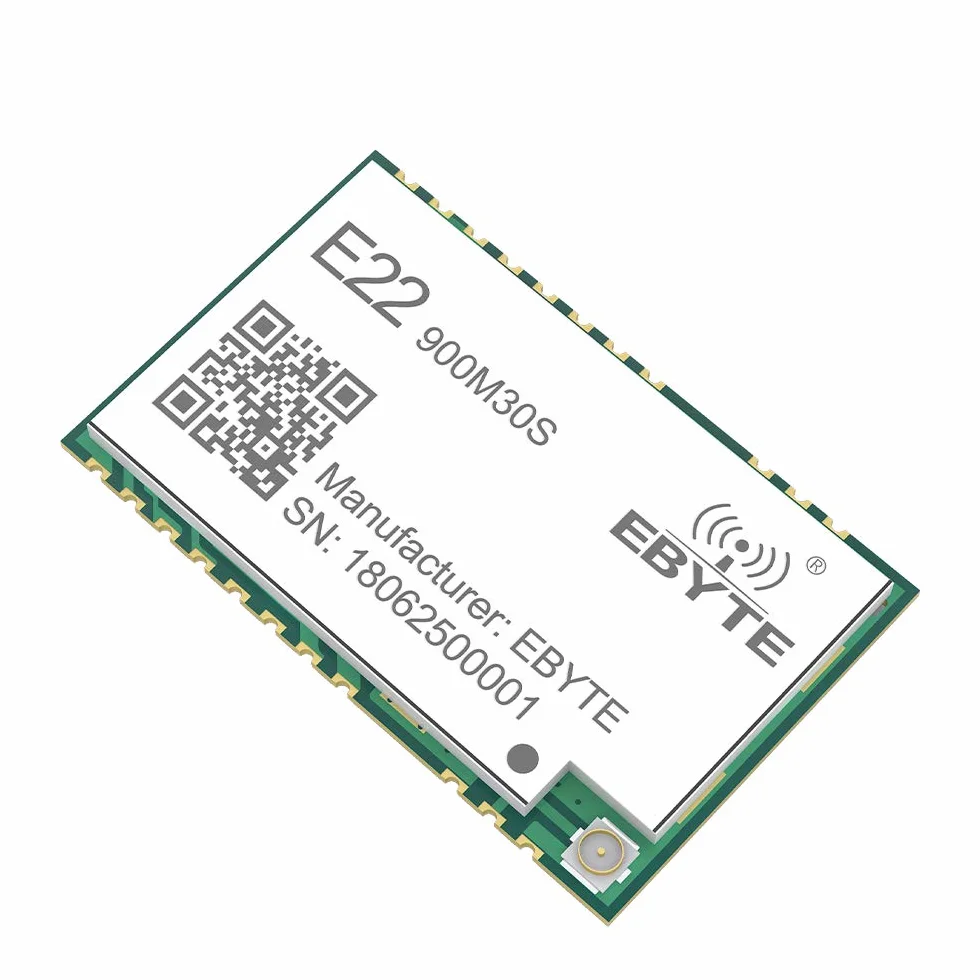 E22-900M30S SX1262 915 MHz 30dBm TCXO SMD Modulo RF Long Range SPI Antenna IPEX