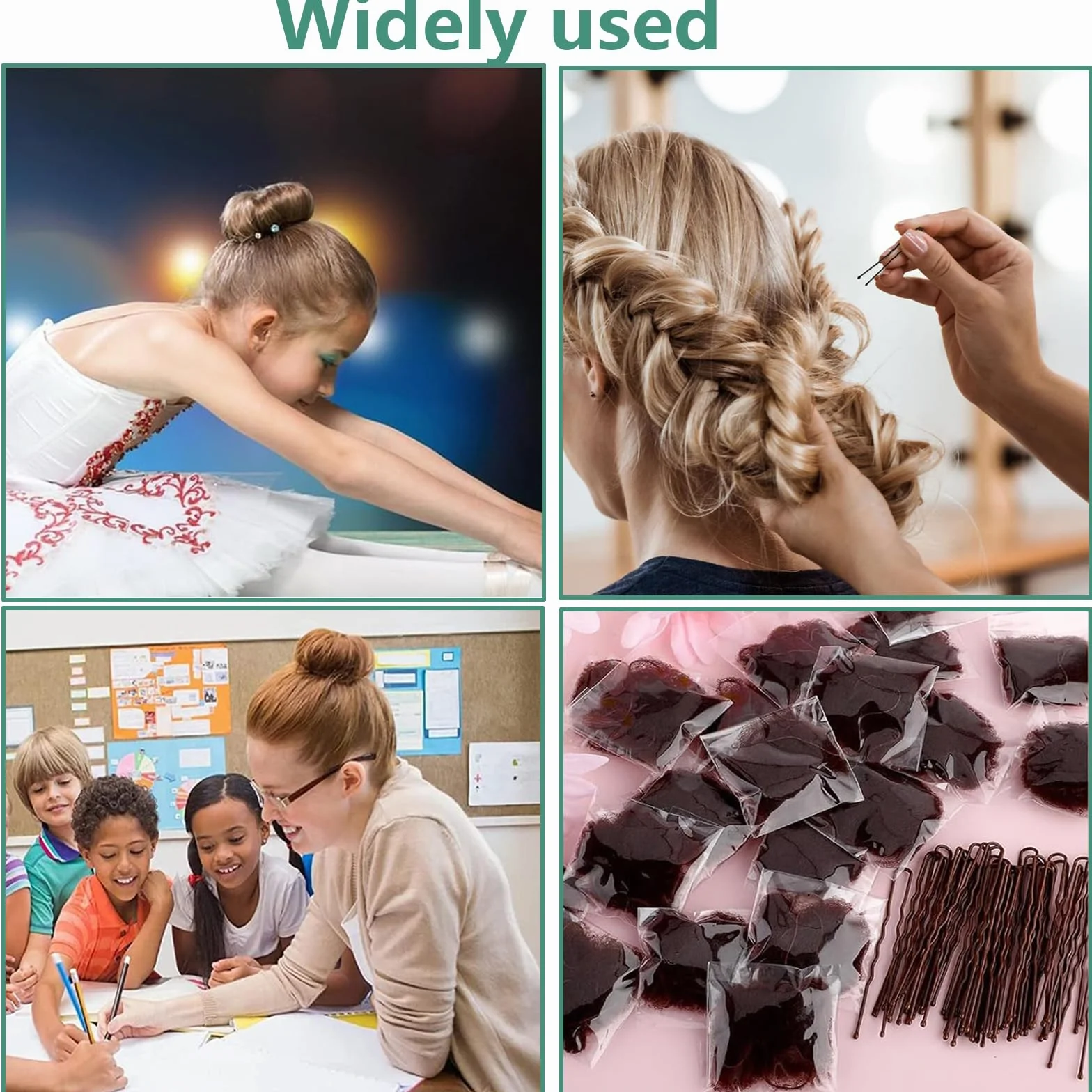 Retine per Capelli Invisibili 25 Pezzi con 30 Forcine Forma U per Chignon e Parrucche
