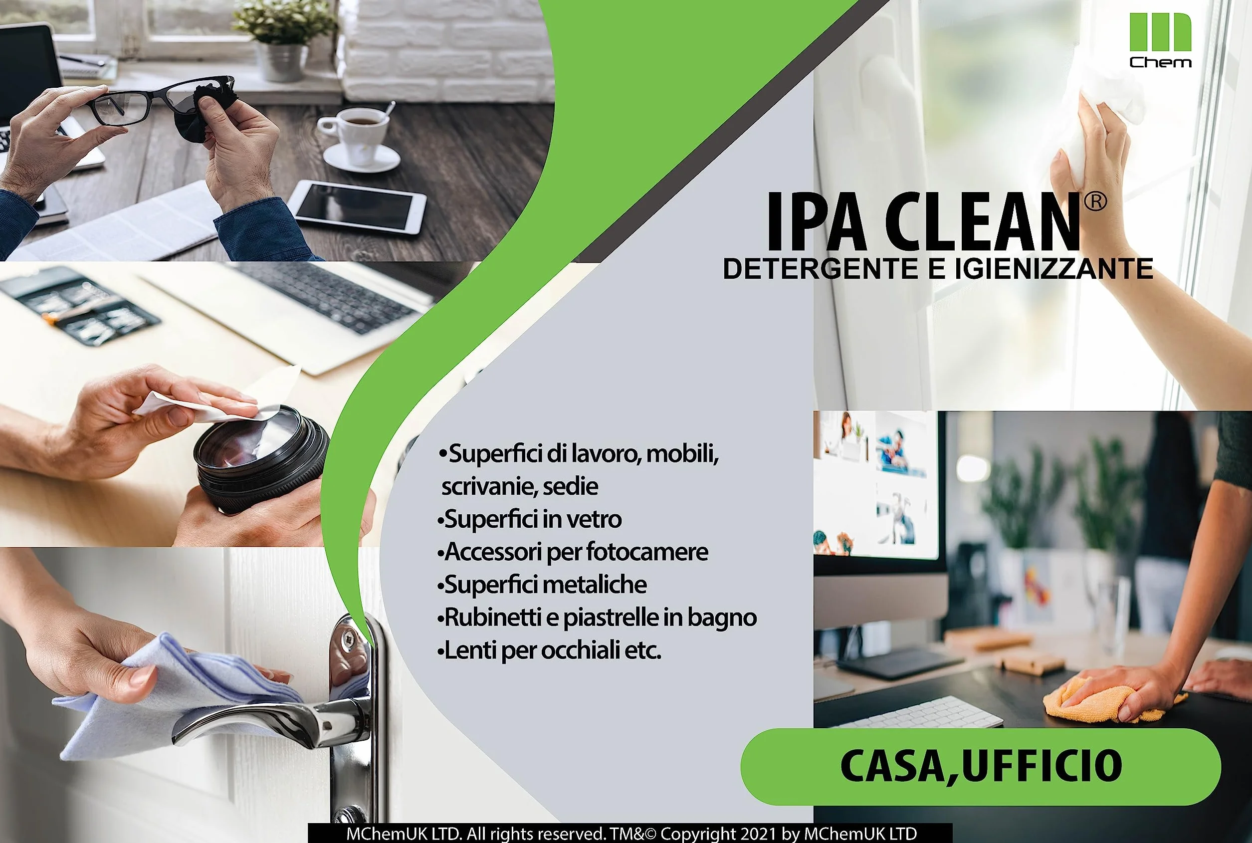Alcool Isopropilico 99,9% 500ml con Spruzzino - Detergente per Elettronica, Casa, Ufficio, Sgrassatore Universale