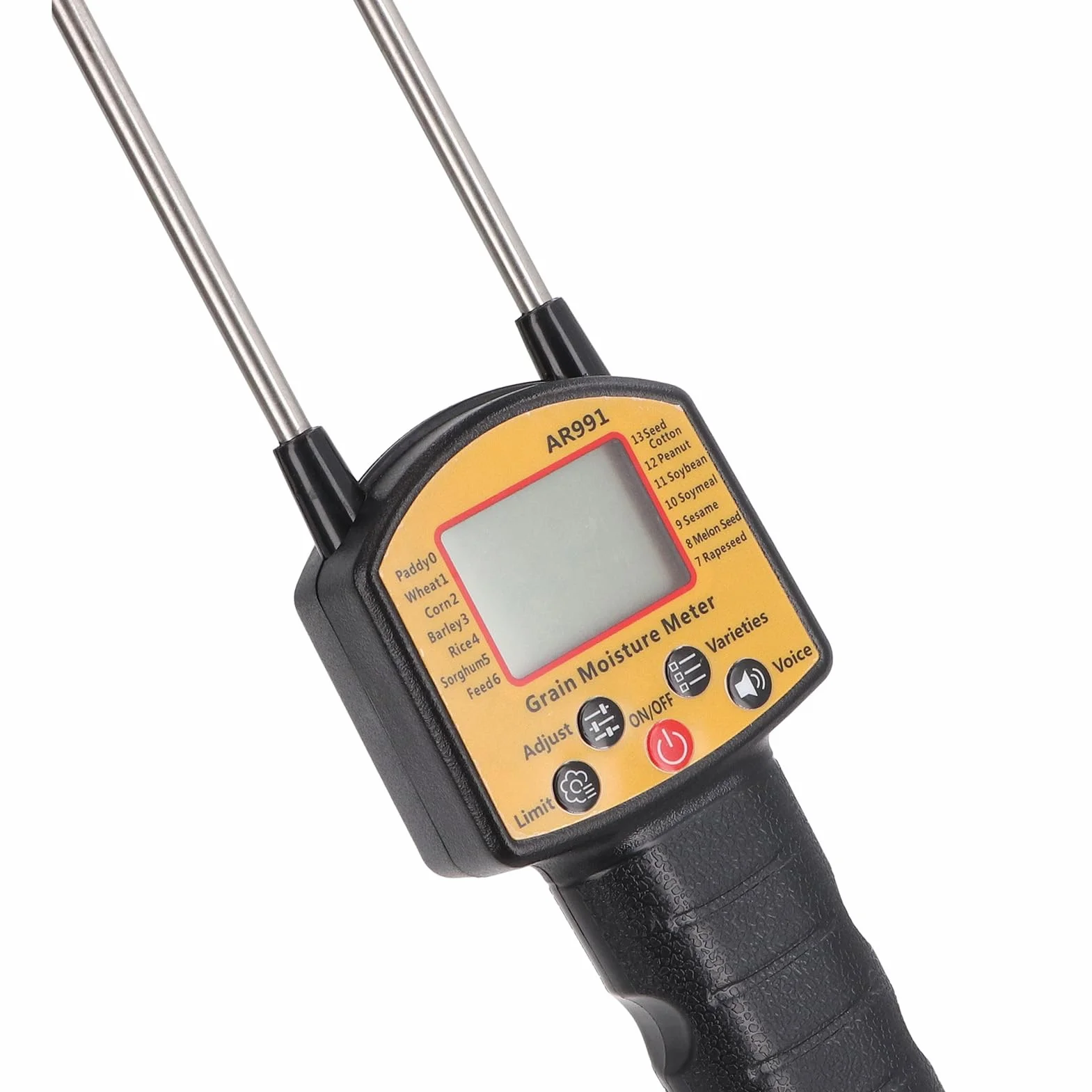 Ejoyous Misuratore di umidità del Fieno Tester Portatile Digitale con Sonda a Doppia Asta Display LCD Avviso Vocale