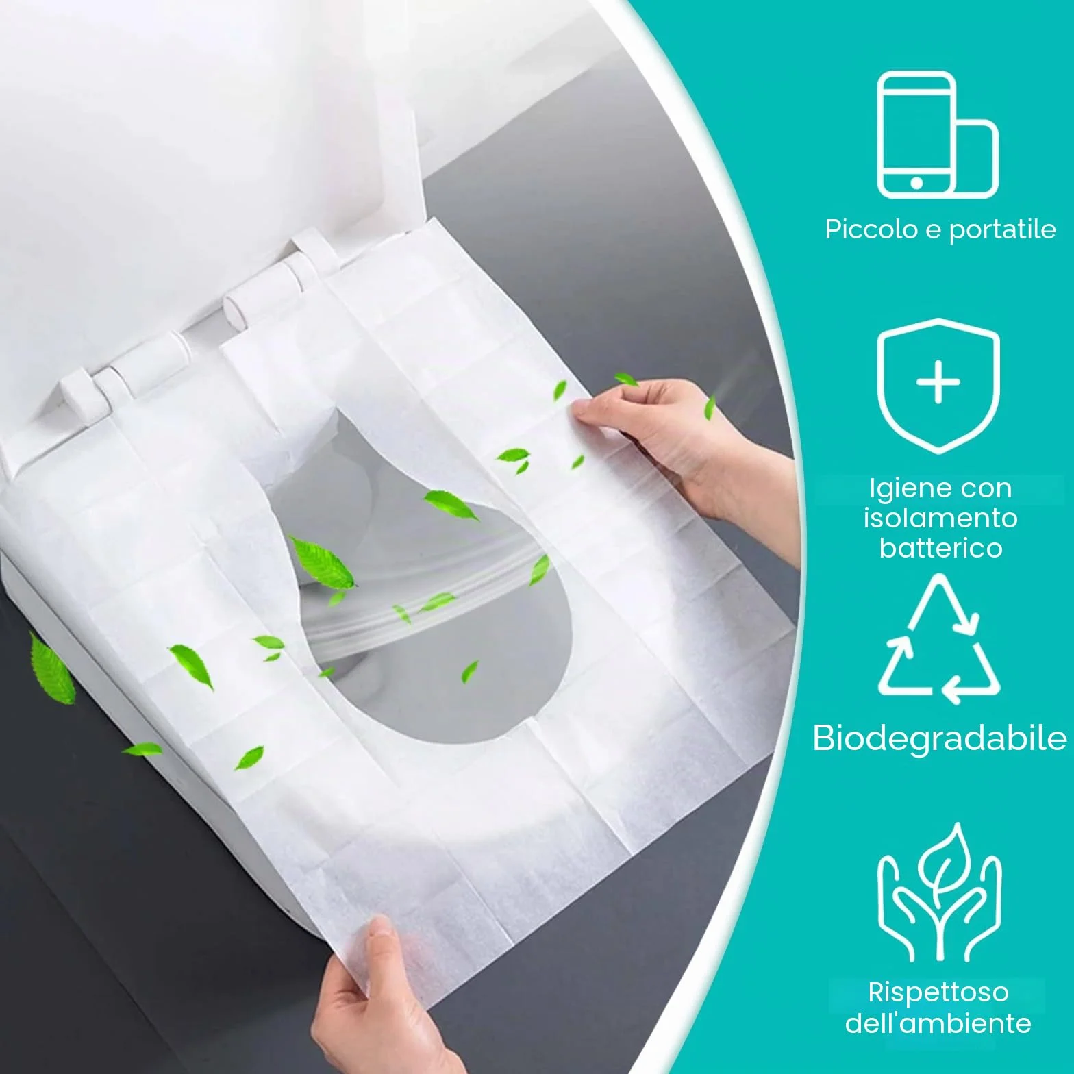 Copriwater usa e getta biodegradabili 42x35cm adulti bambini