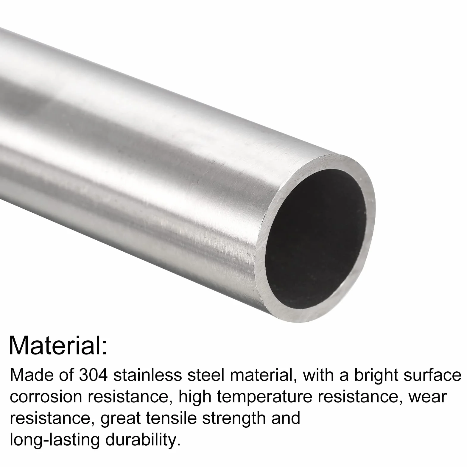 QUARKZMAN Tubo Acciaio Inox 304 30cm OD 25mm x 1,5mm Spessore Parete